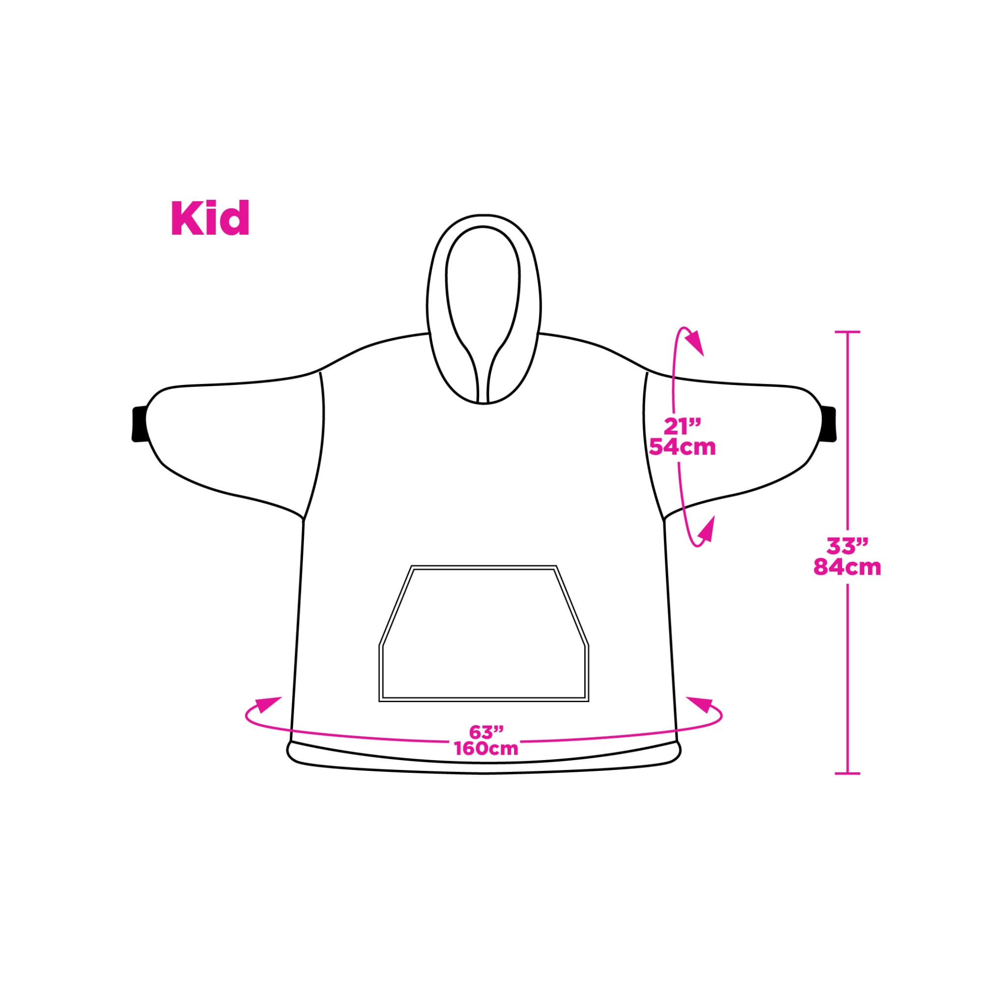 Kids' premium 100%Polyester Sublimated Wearable Blanket - PCC063 Image 