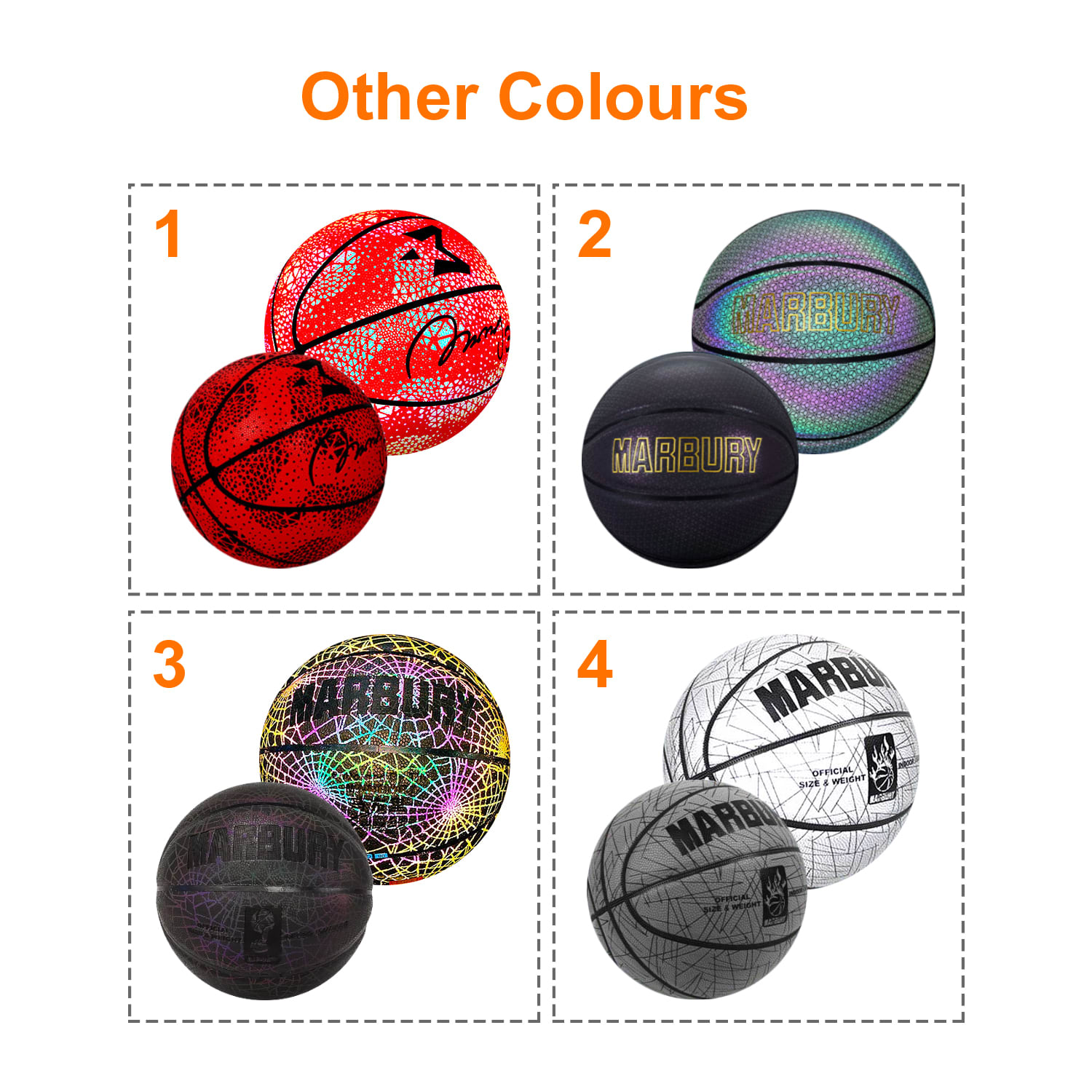 Holographic Glowing Basketball - PCH892 Image 