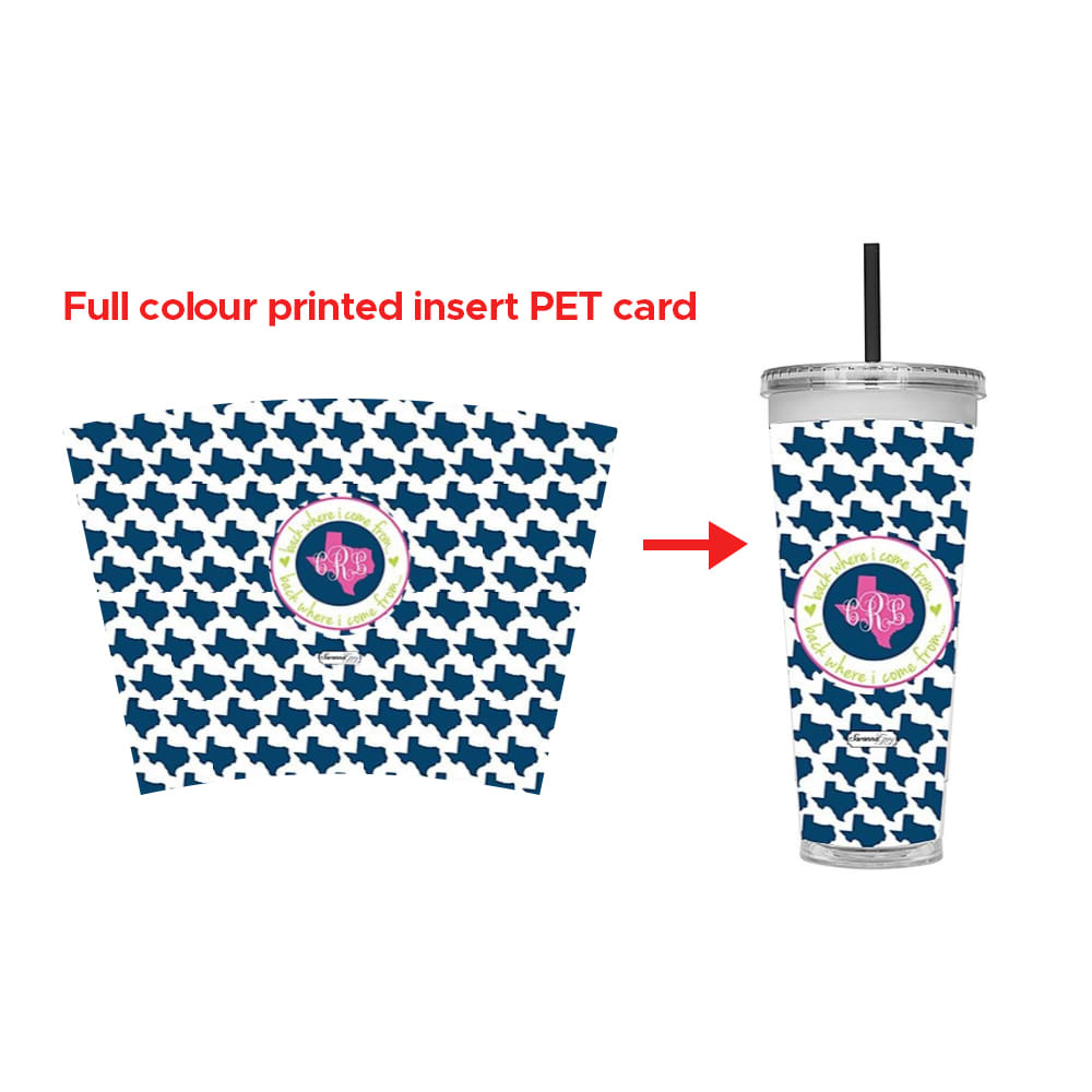 24oz Plastic Cups with Lids & Straws - PXD277 Image 