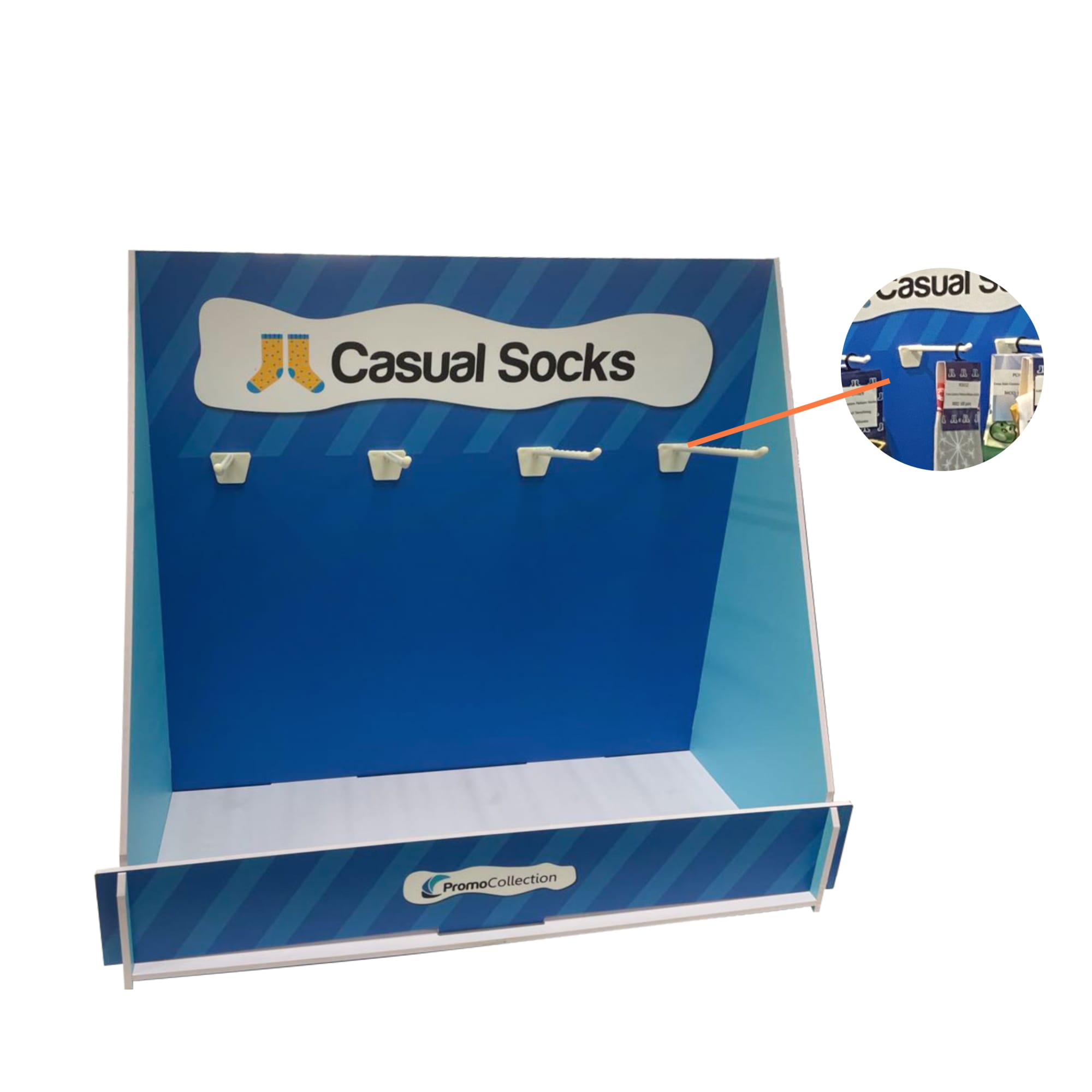 Alternative view of Custom Socks Counter Display