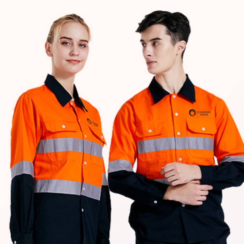 Unisex Cotton Hi-Vis Reflective L/S Shirt - PCCH044 Image