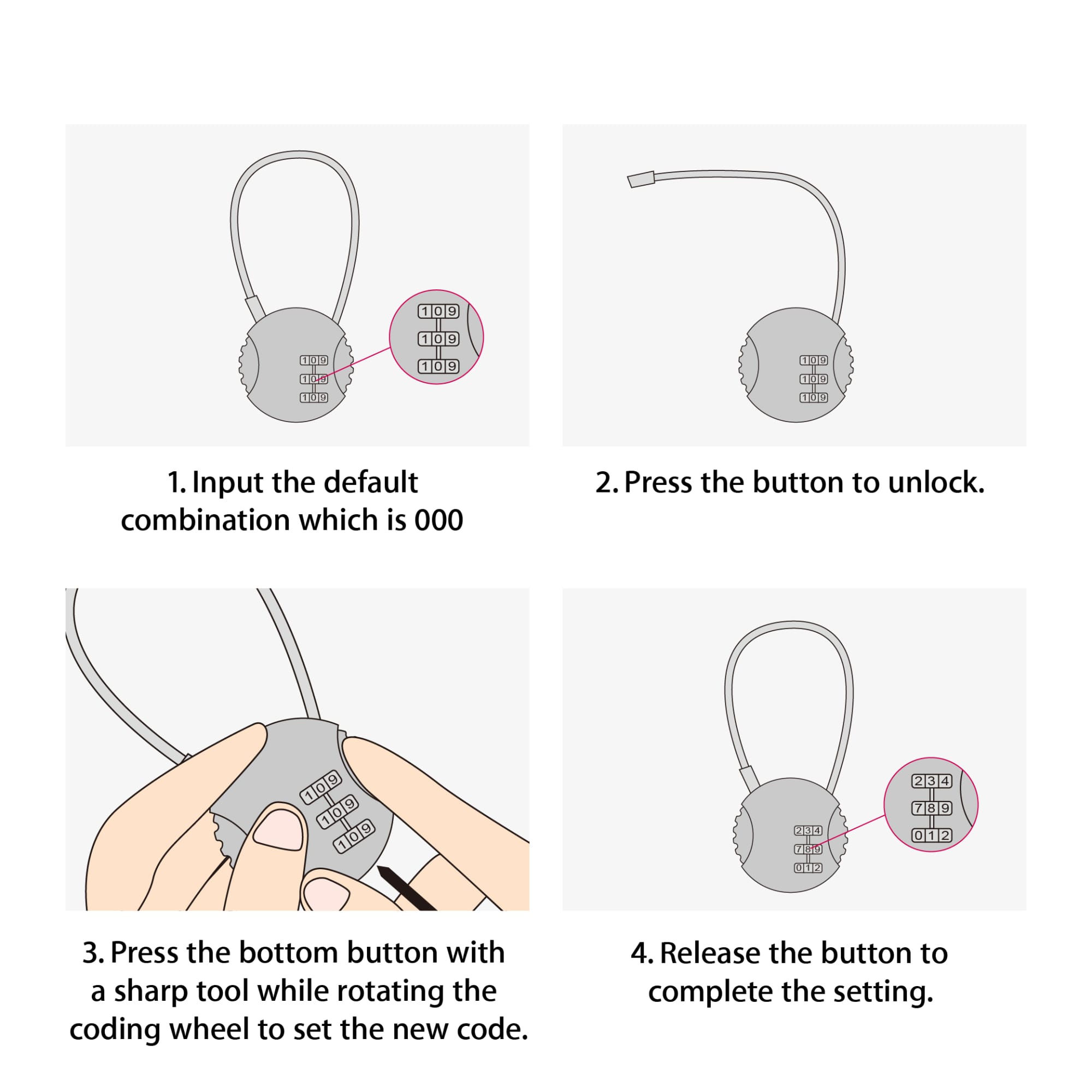 Metal Coded Lock - PCK030 Image 
