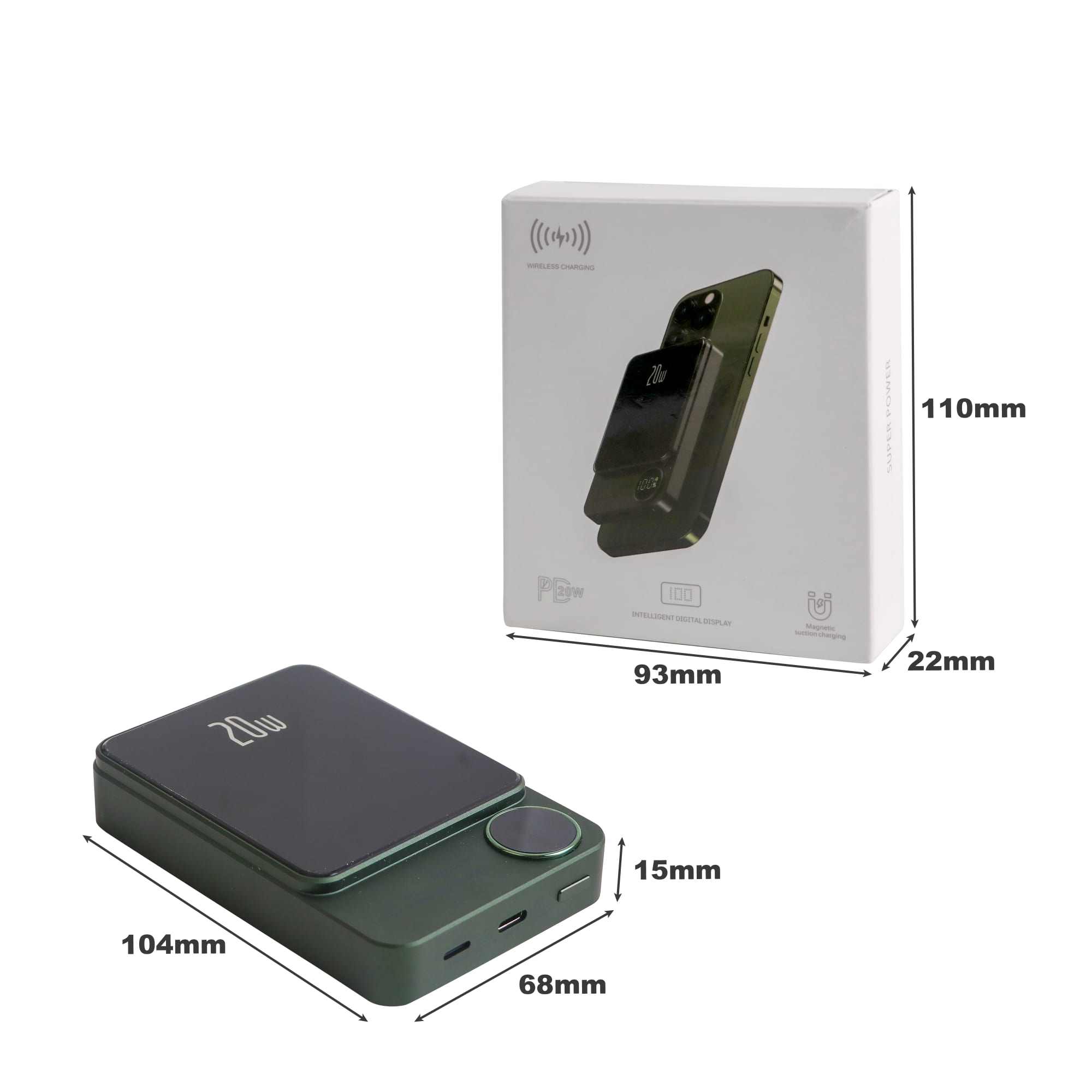 10000mAh Magnetic Wireless Power Bank - PCB175 Image