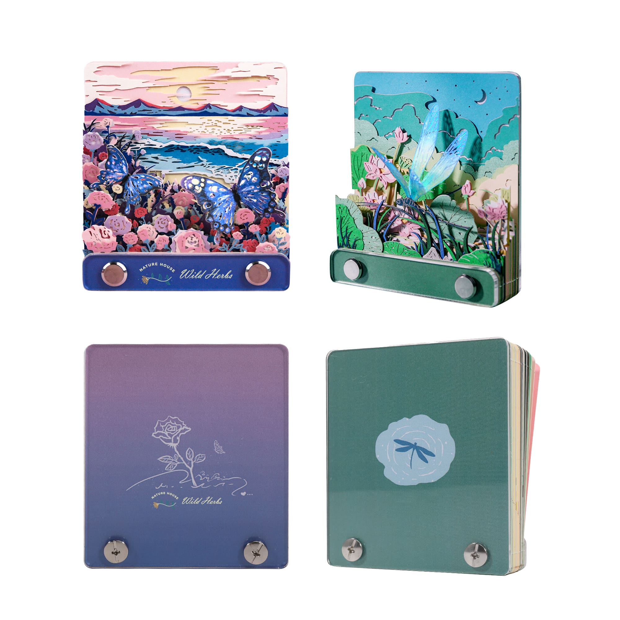 3D Paper-Cut Sculpture Notepad with Hanging Loop