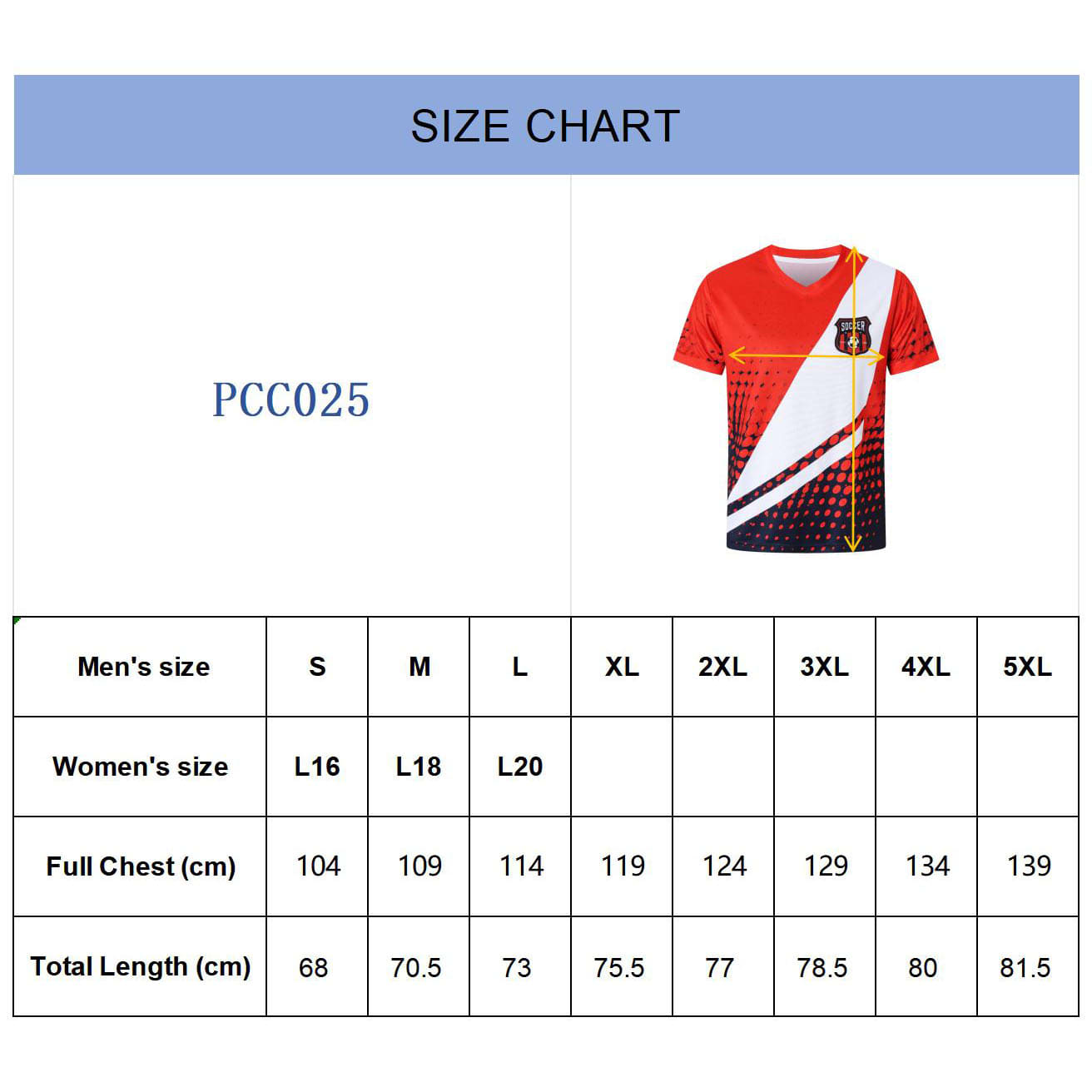 Unisex Adults 100% Polyester Sublimated Football Jersey - PCC025 Image