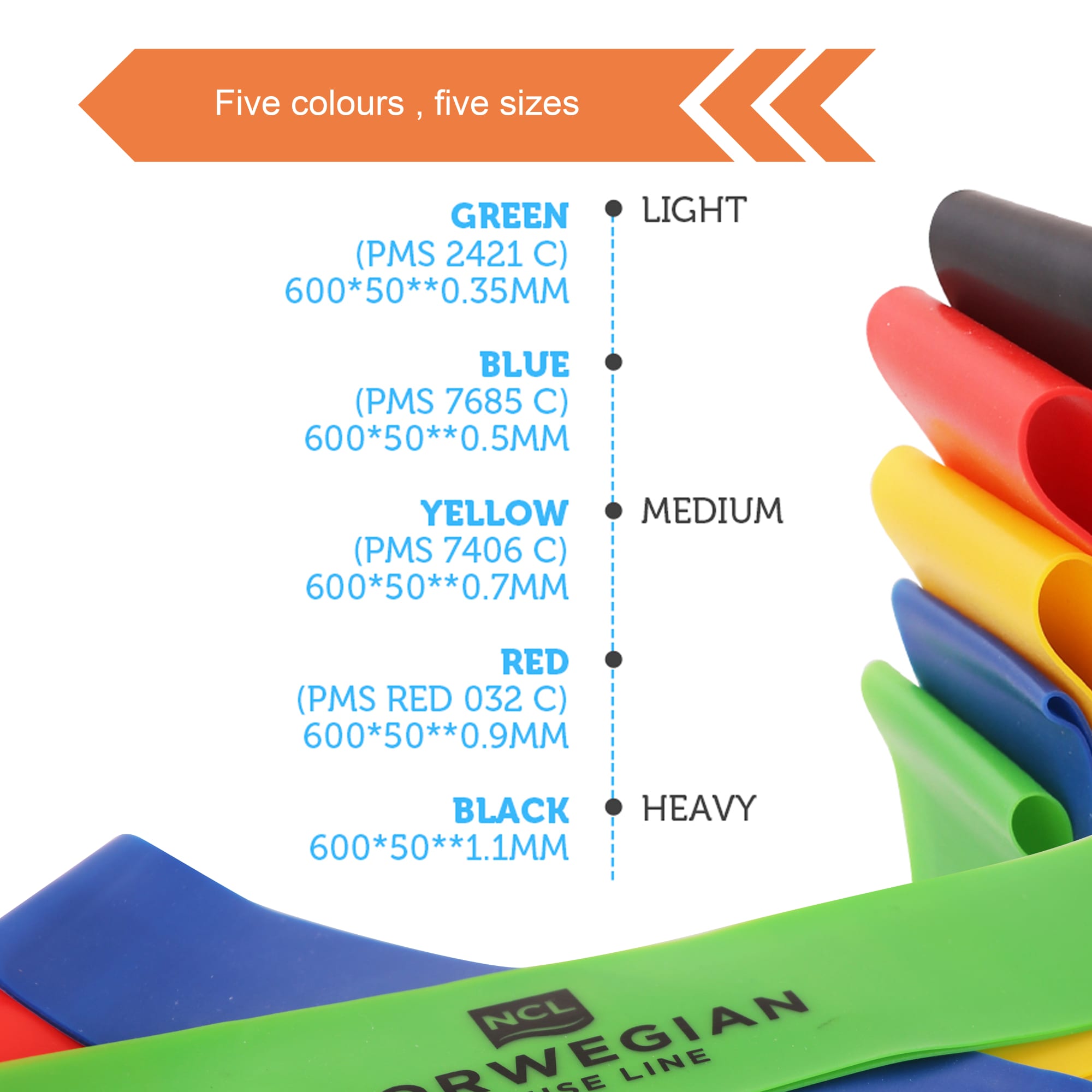 Latex Free TPE Fitness Resistance Band - PCH053 Image 