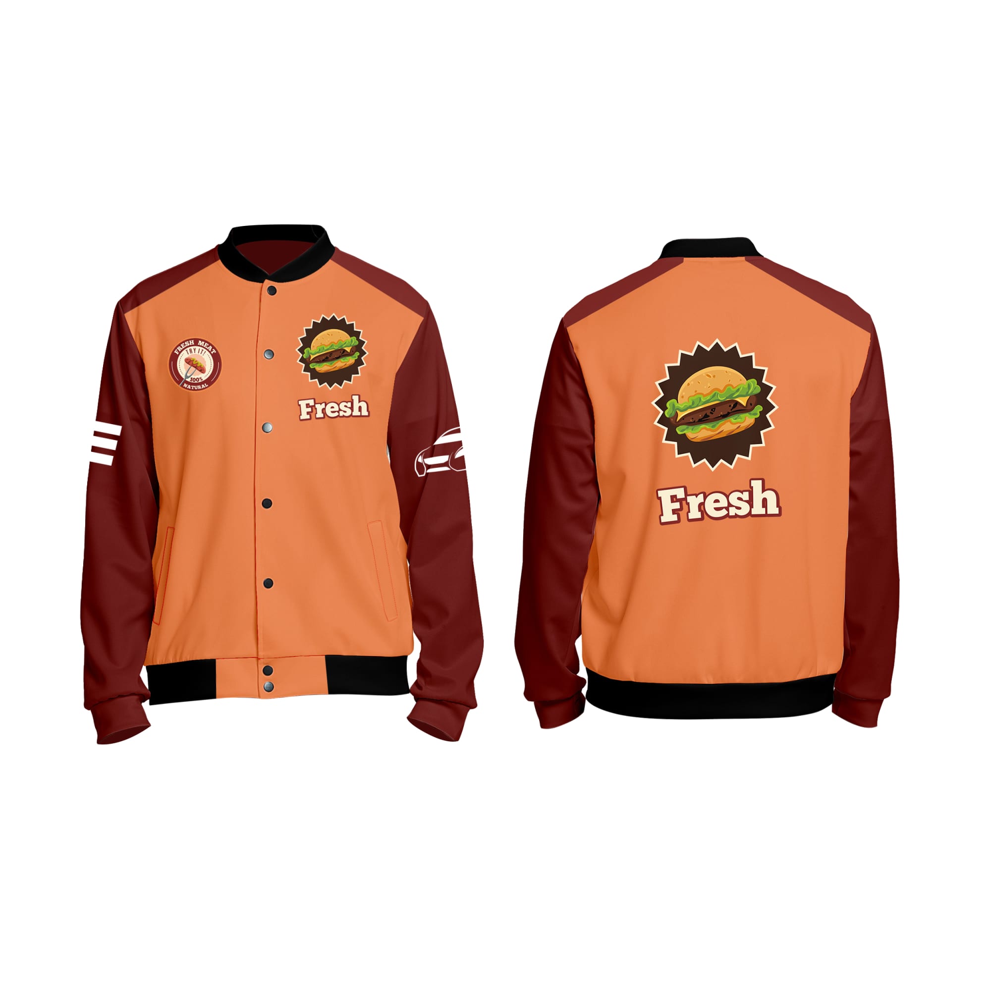 Unisex Polyester Scuba Sublimated Varsity Jacket - PCC054 Image