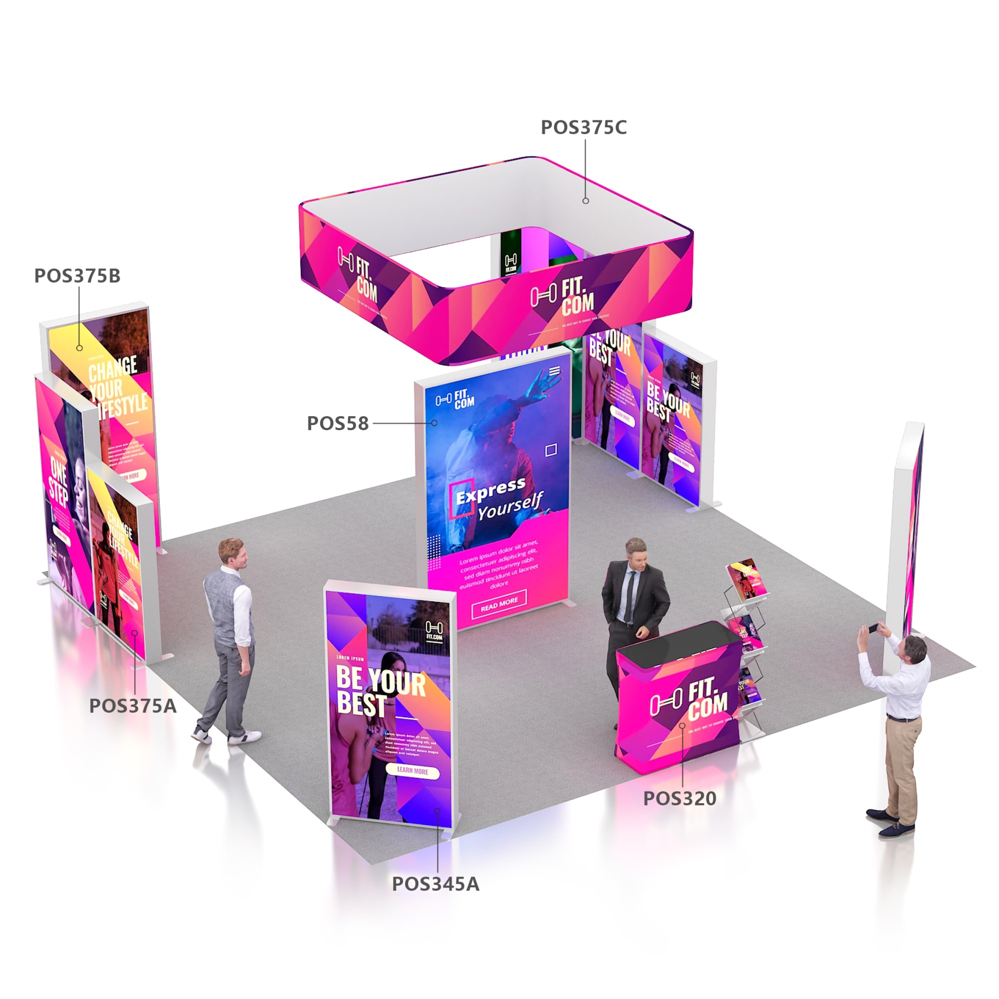 SEG Backlit LED Light Box Display (100 x 240cm) - POS375B Image 
