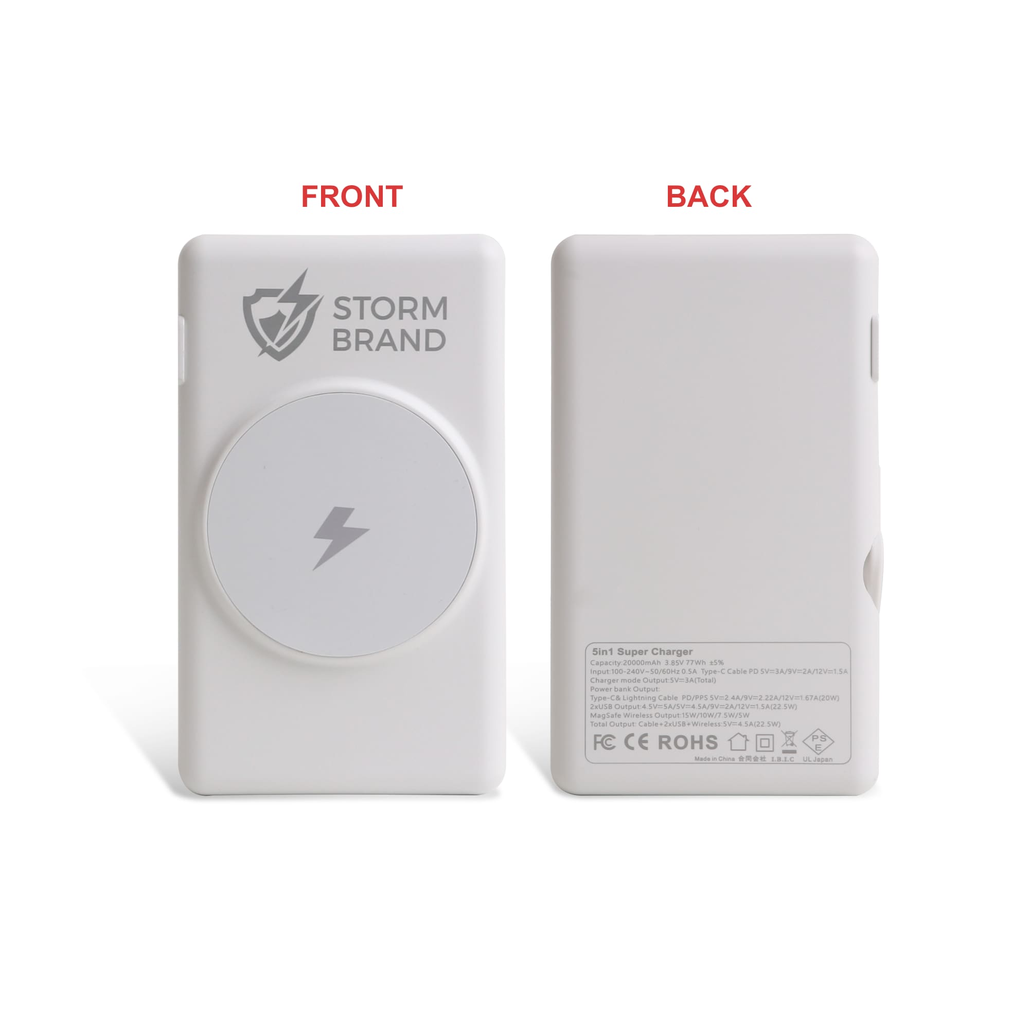 20000mAh Magnetic Wireless Travel Power Bank - PCB177 Image 