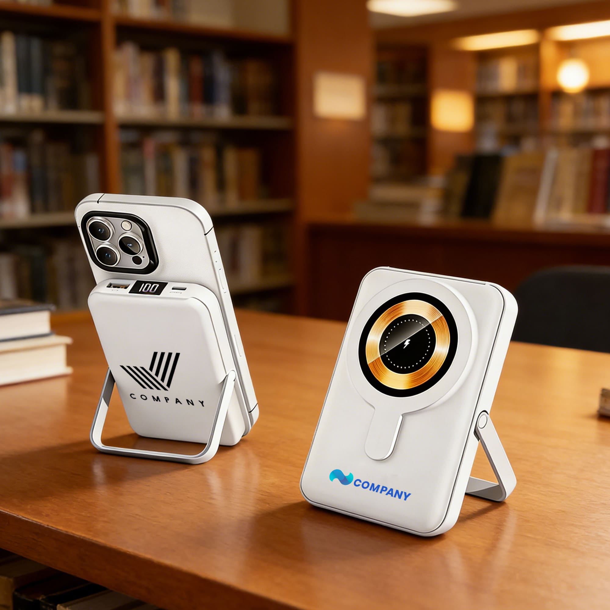 10000mAh Magnetic Wireless  Power Bank with Phone Stand