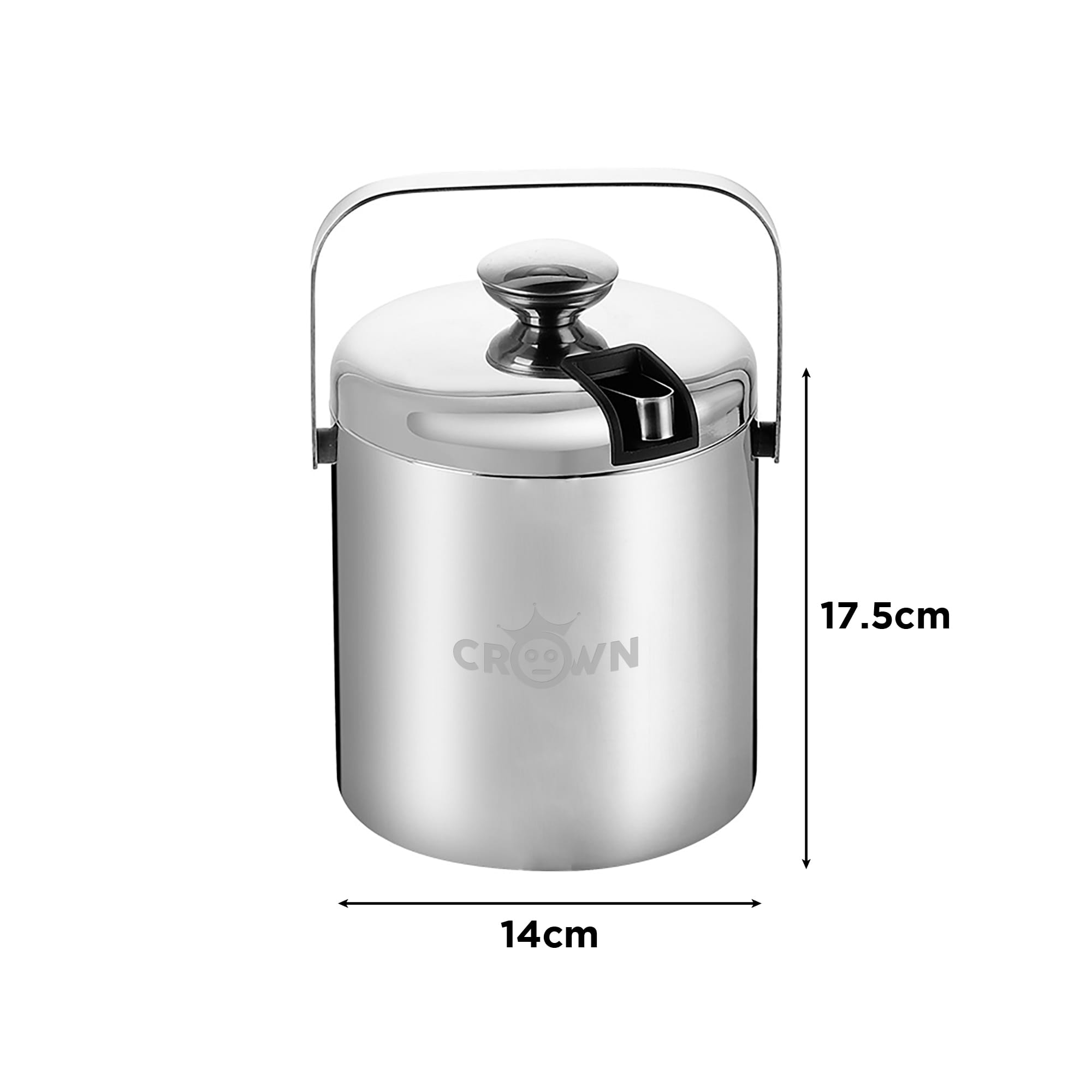 Ice Bucket With Lid And Tongs - PCH873 Image