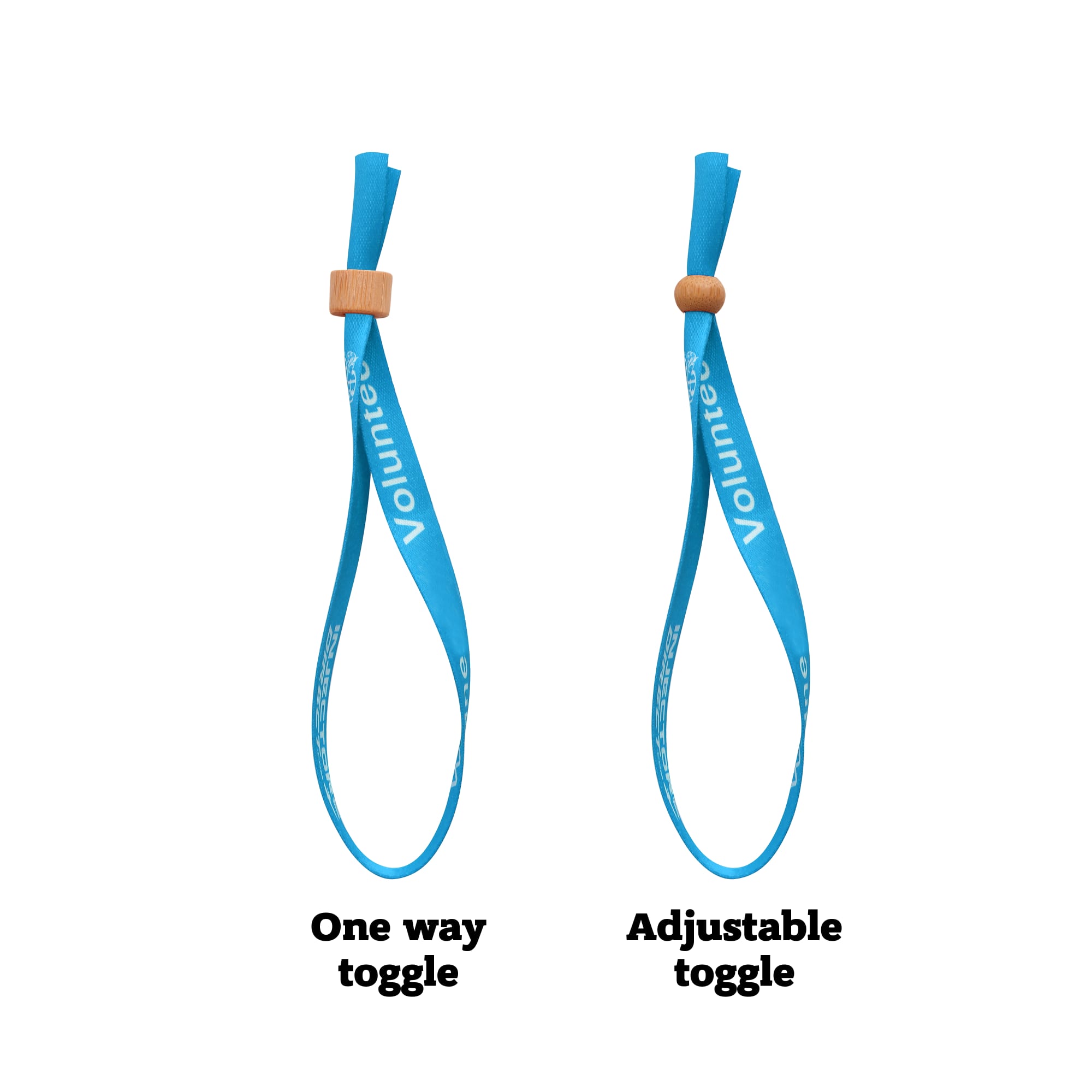 Alternative view of RPET Fabric WristBand with Bamboo toggle