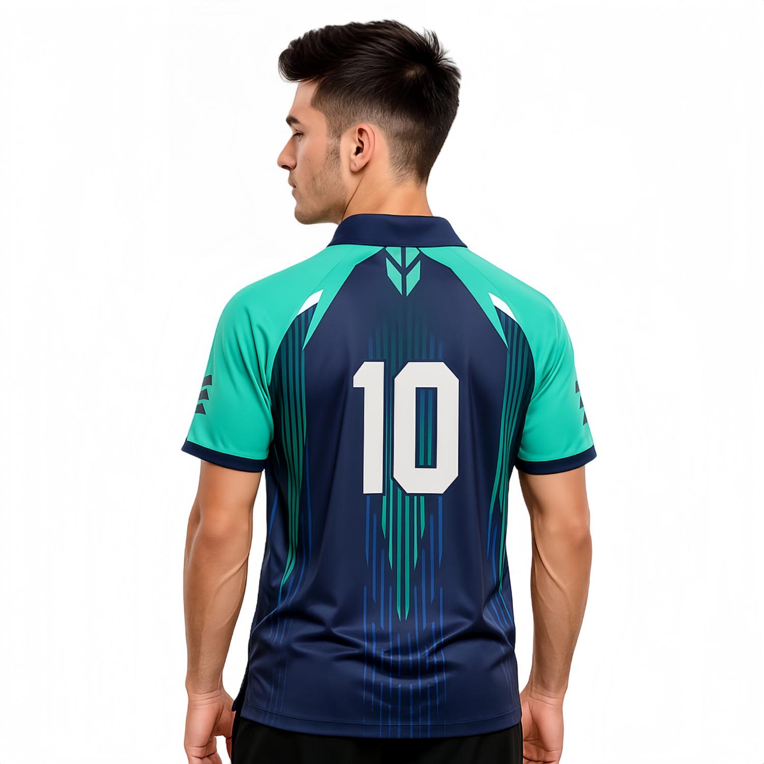 Alternative view of 100% Polyester Micro Mesh Sublimated Raglan POLO
