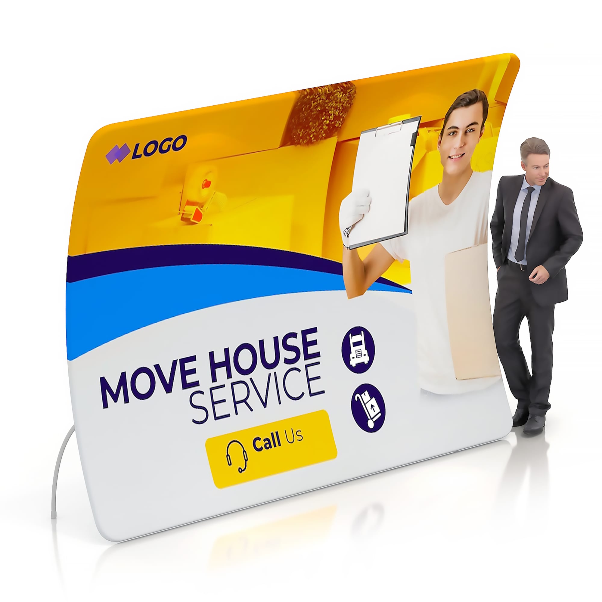 3m U-Shaped Tension Fabric Display Wall - POS315 Image 