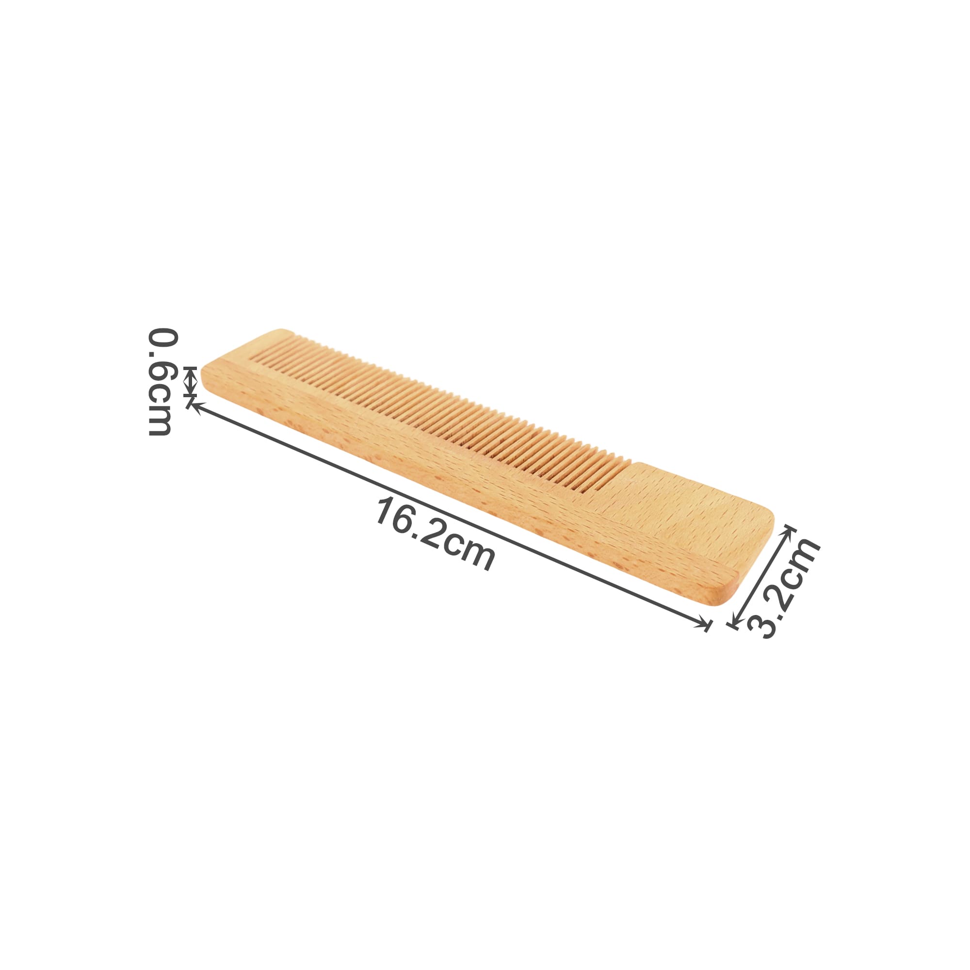 Alternative view of Short-Handled Beech Wood Comb