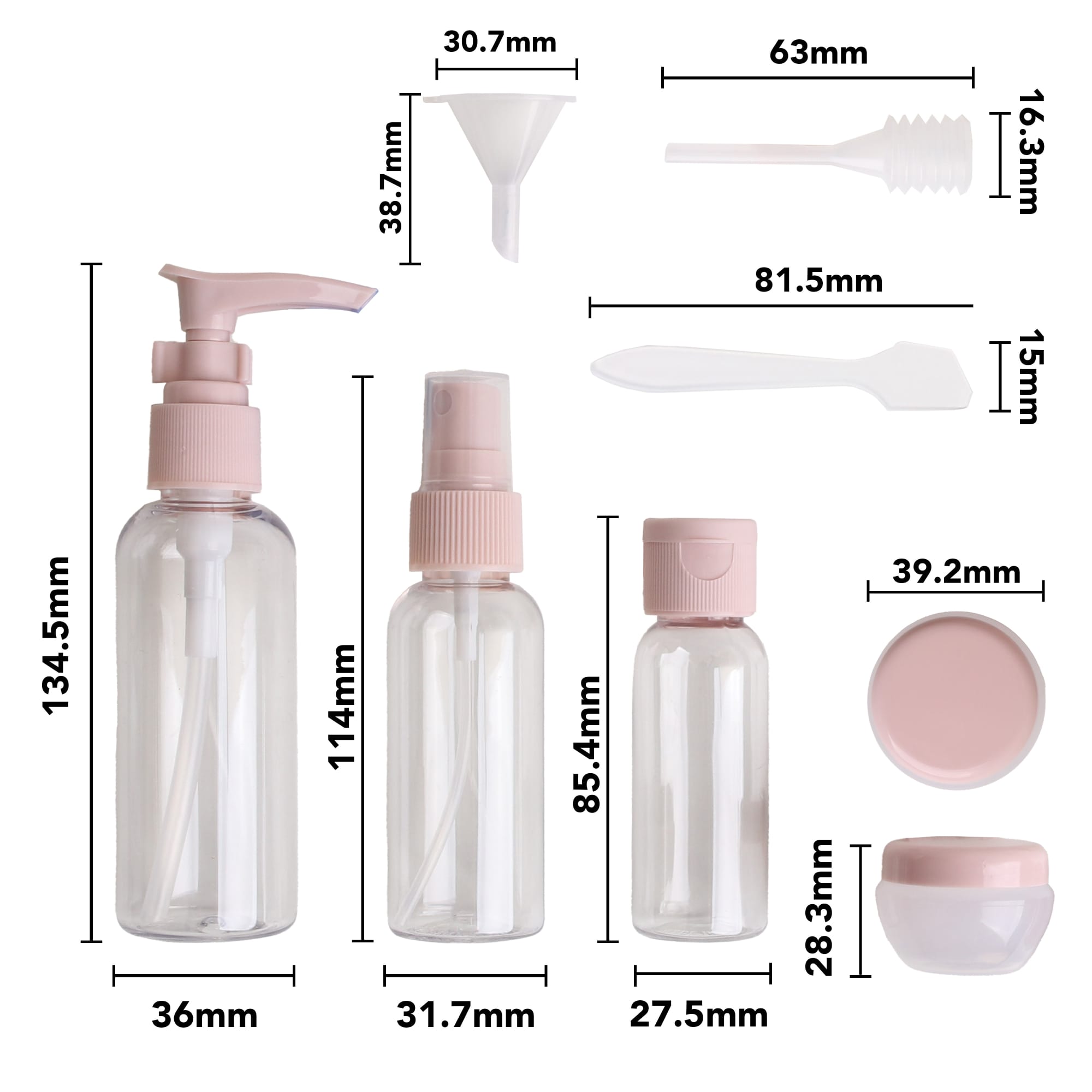 PET Cosmetic Travel Bottle Kit - PCPB817 Image 