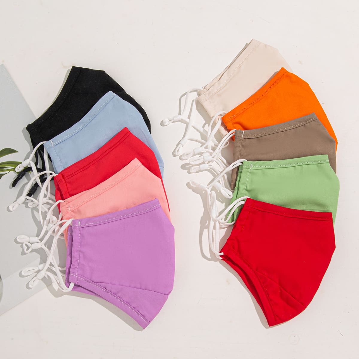 3-Ply Cotton Solid Color Reusable Face Mask- 5 designs available - PCA060 Image 