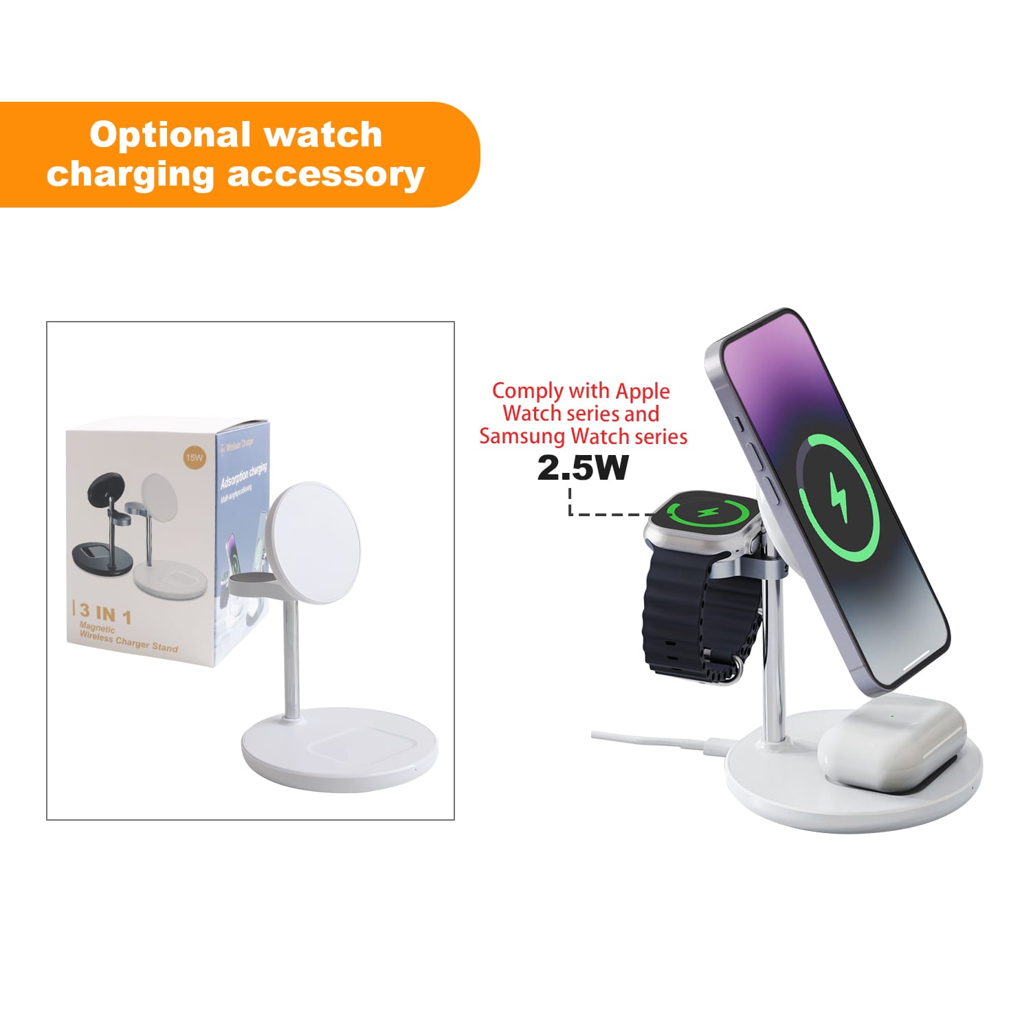 Magsafe 2-In-1 Wireless Charger - PCT278 Image 