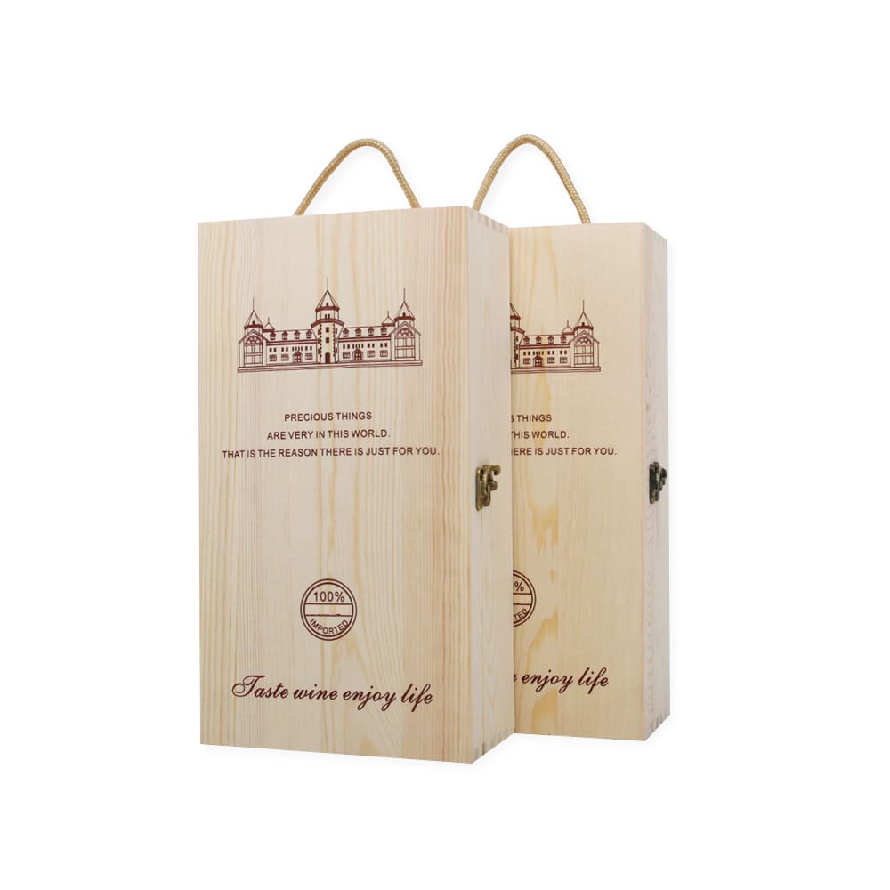 Alternative view of Double Bottle Wooden Wine Box
