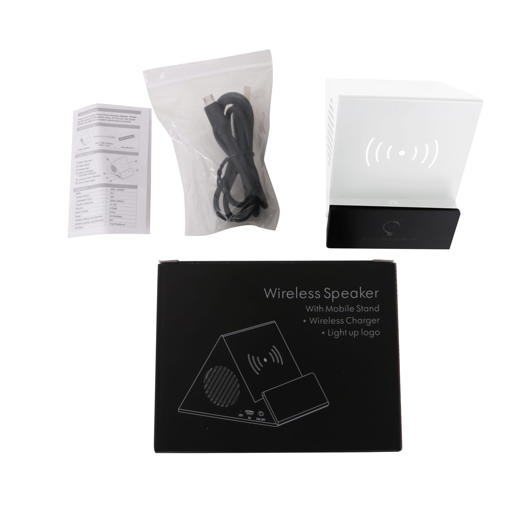 Speaker with wireless charger & phone stand - PCT139 Image 
