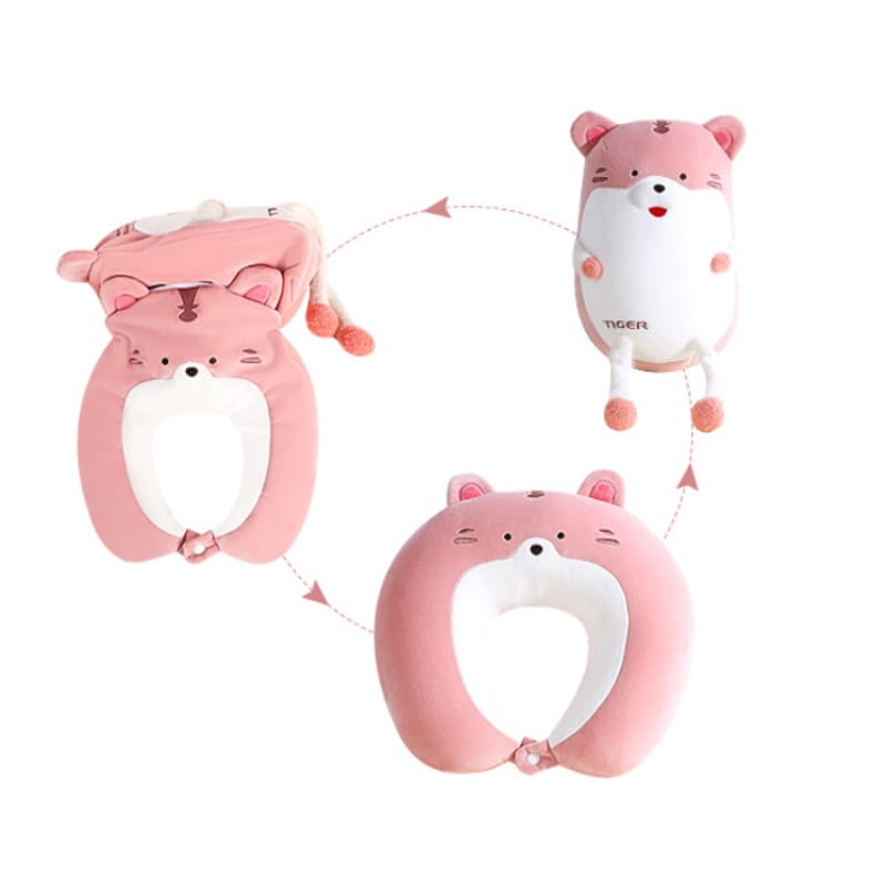 Tiger Shaped 2 In 1 Travel Pillow - PCTP006 Image 