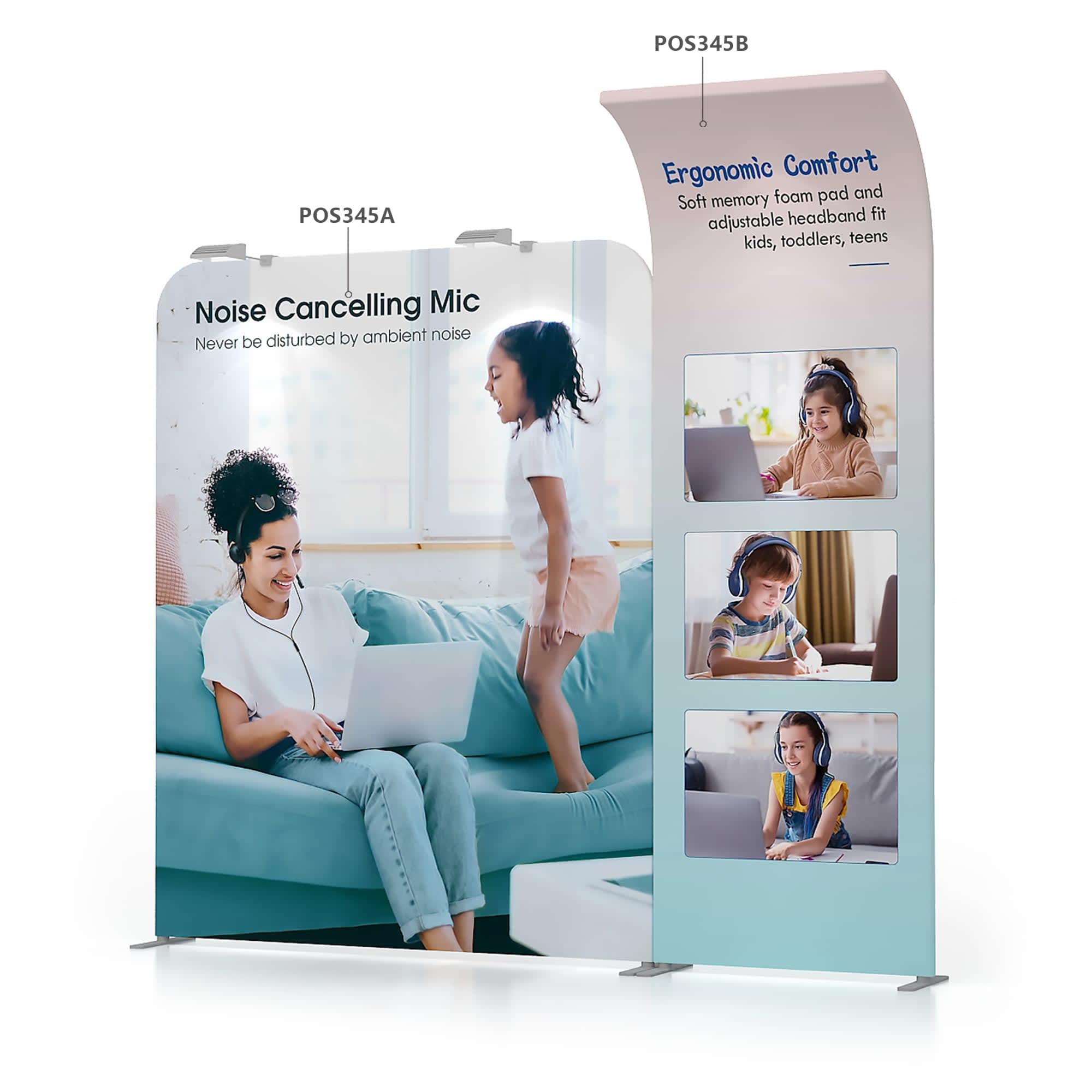 Alternative view of Curved Fabric Banner Stand
