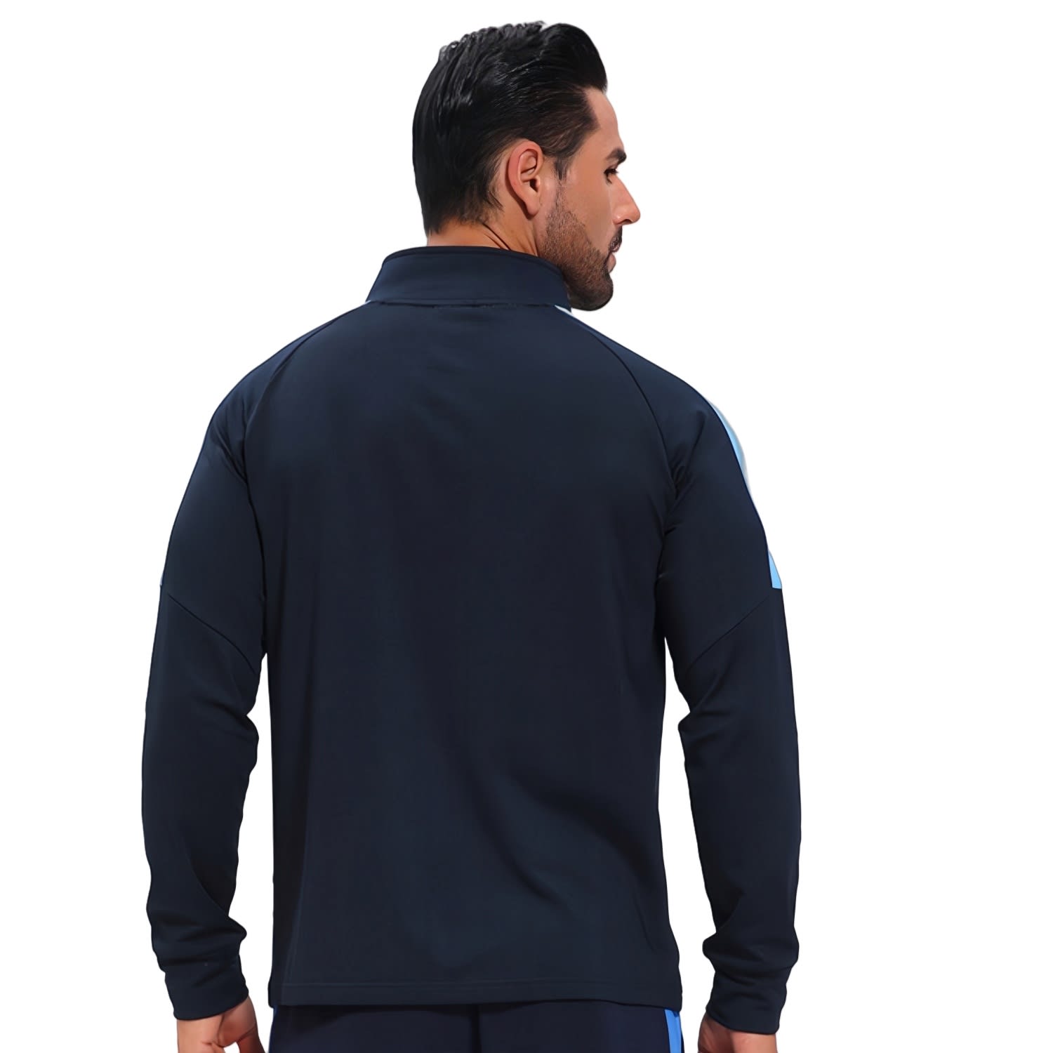 Alternative view of Polyester Spandex Sublimated High Stand-Up Collar  1/4 Zip Raglan Jacket