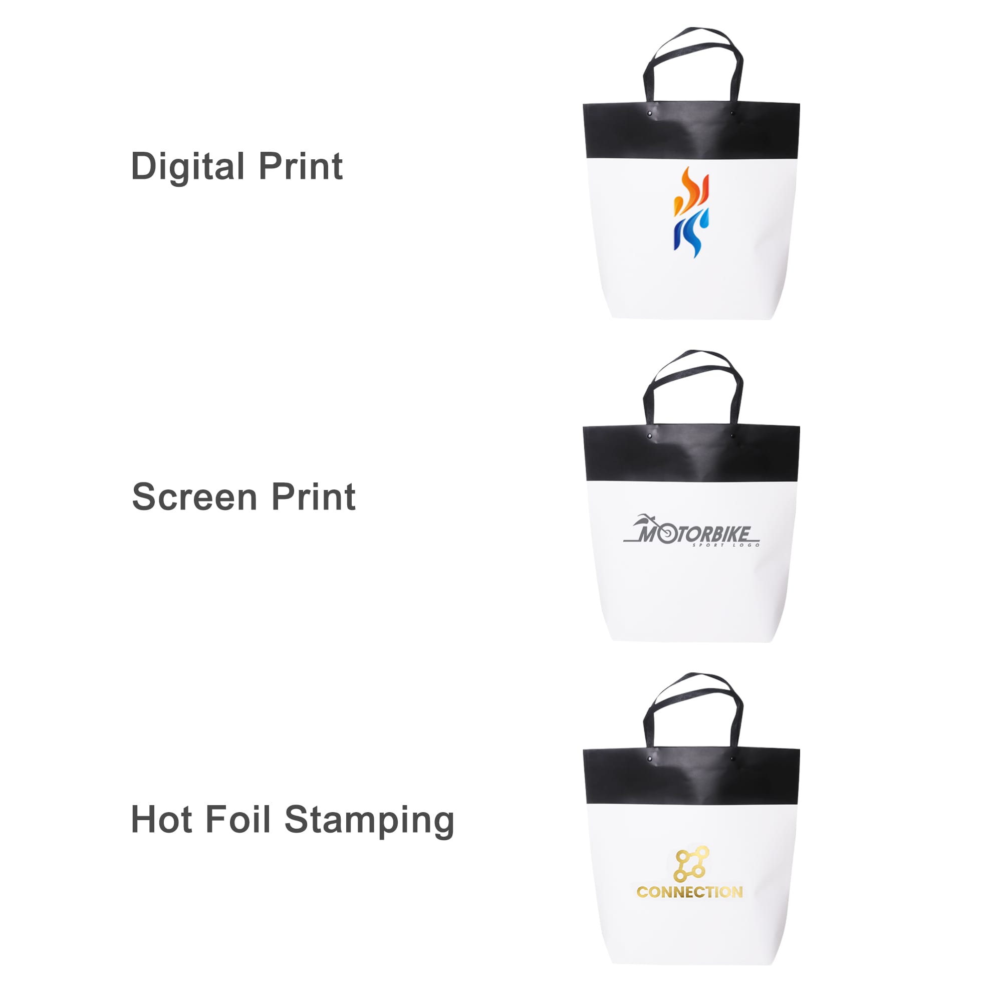 Large Black&White Boutique Paper Bag(380 x 380 x 100mm)