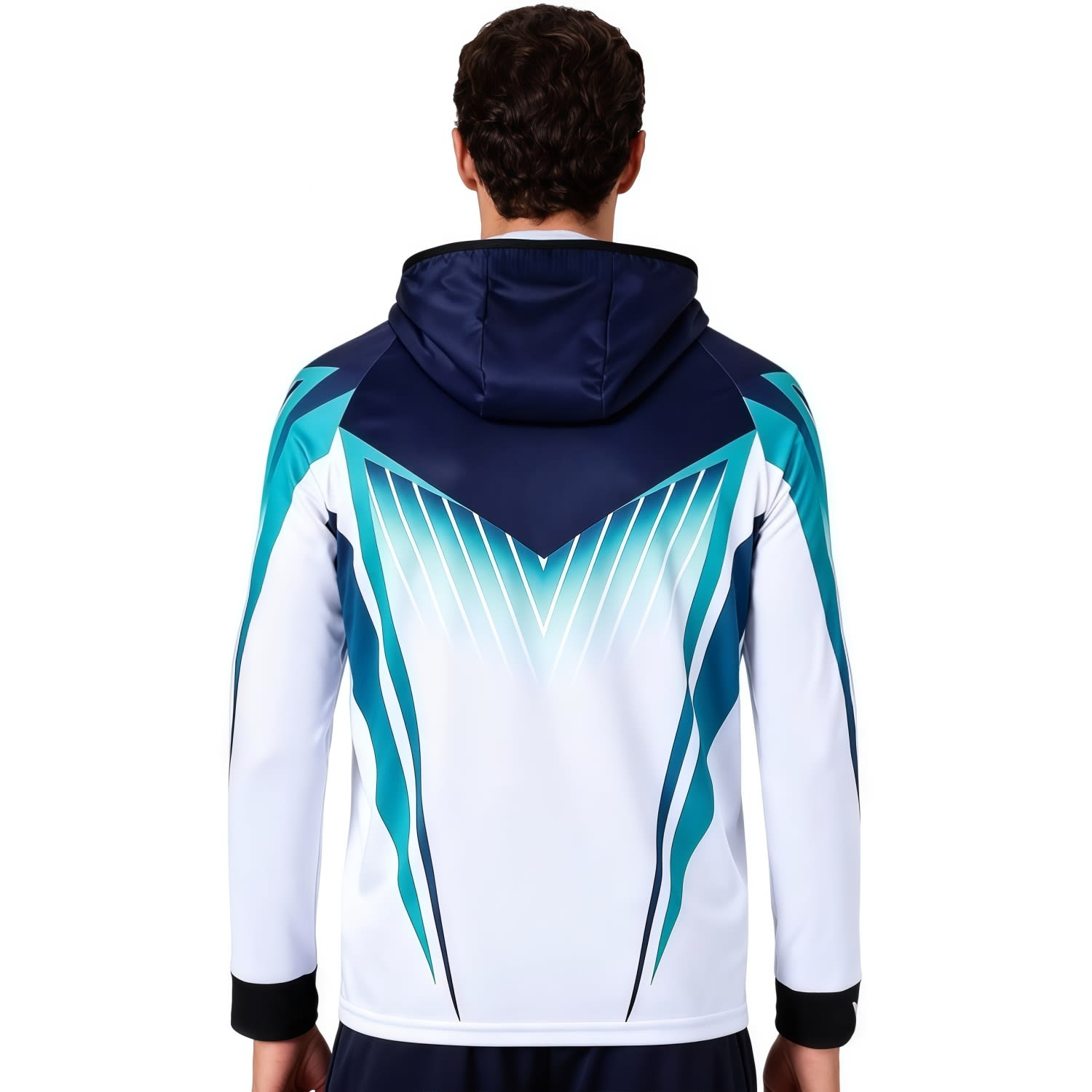 Alternative view of Men's 100% Polyester Sublimated Fishing Hooded Jacket