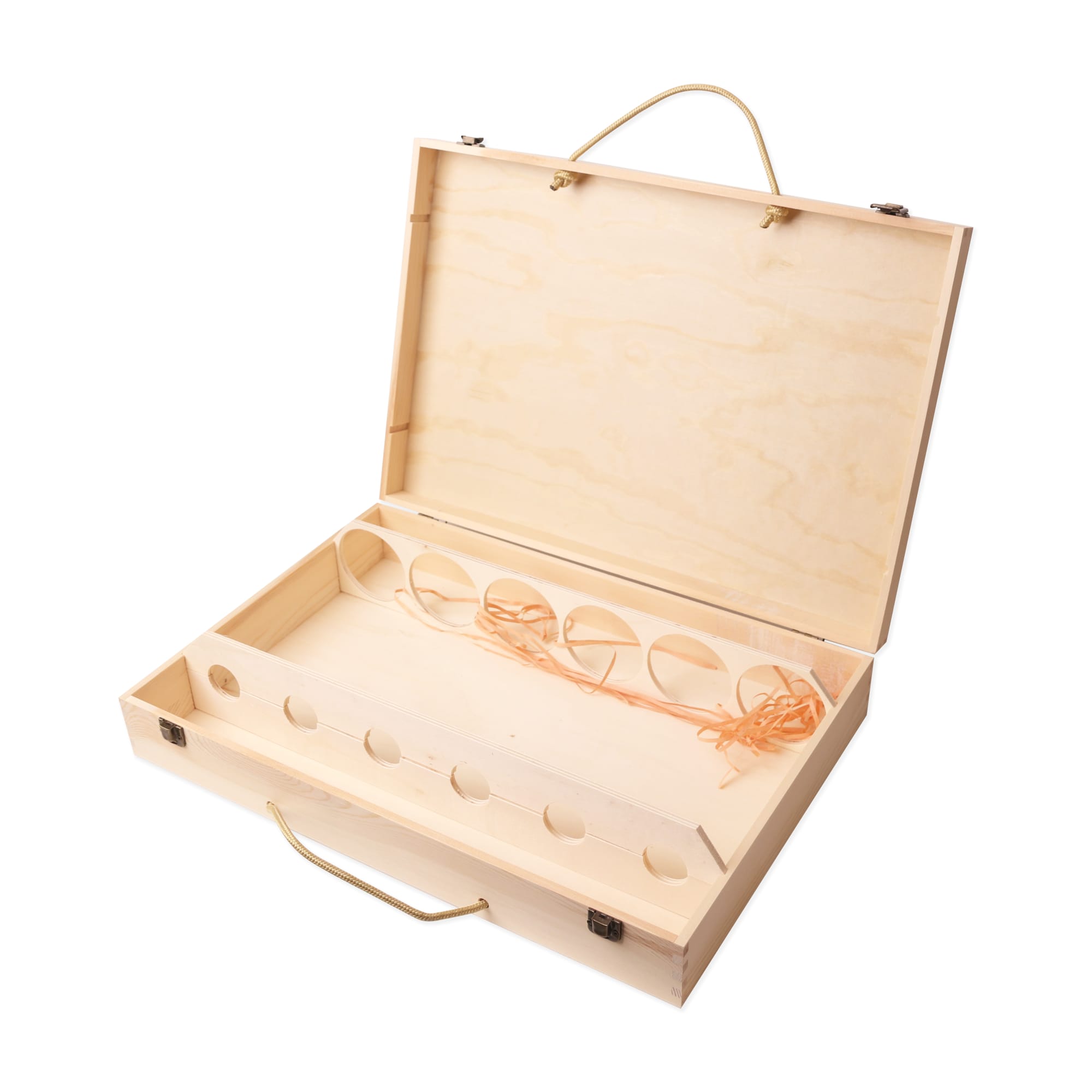 Six Bottles Vintage Wooden Wine Box - PCPB590 Image 