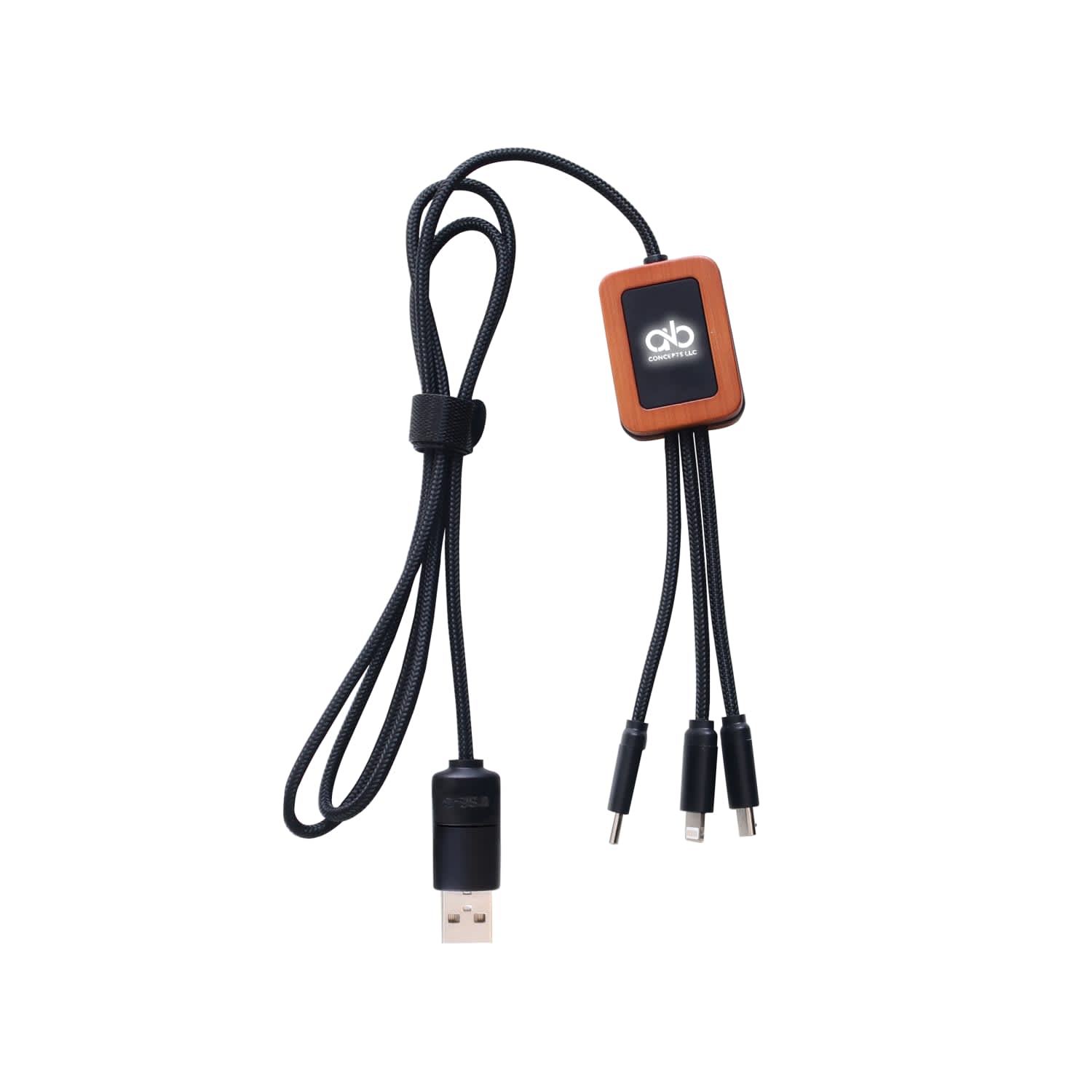 Long Light Up Charging Cable - Square Shape - PCBA120 Image 
