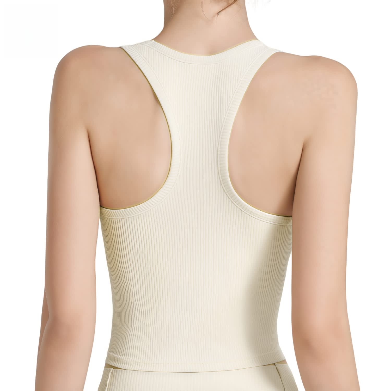 Alternative view of Women's Seamless Wide-Strap Racerback Yoga Bra Tank