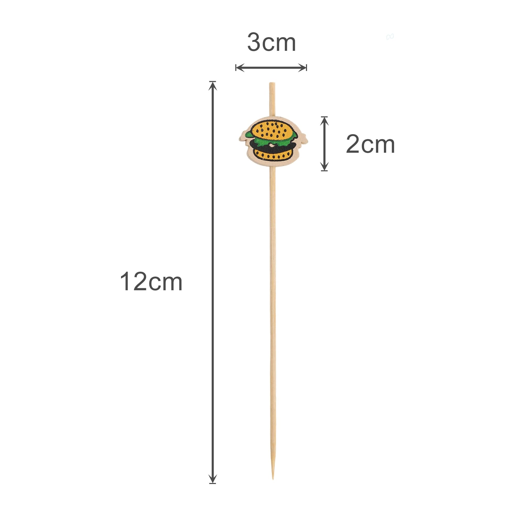 Alternative view of Pack of 100 Custom Cocktail Bamboo Skewers