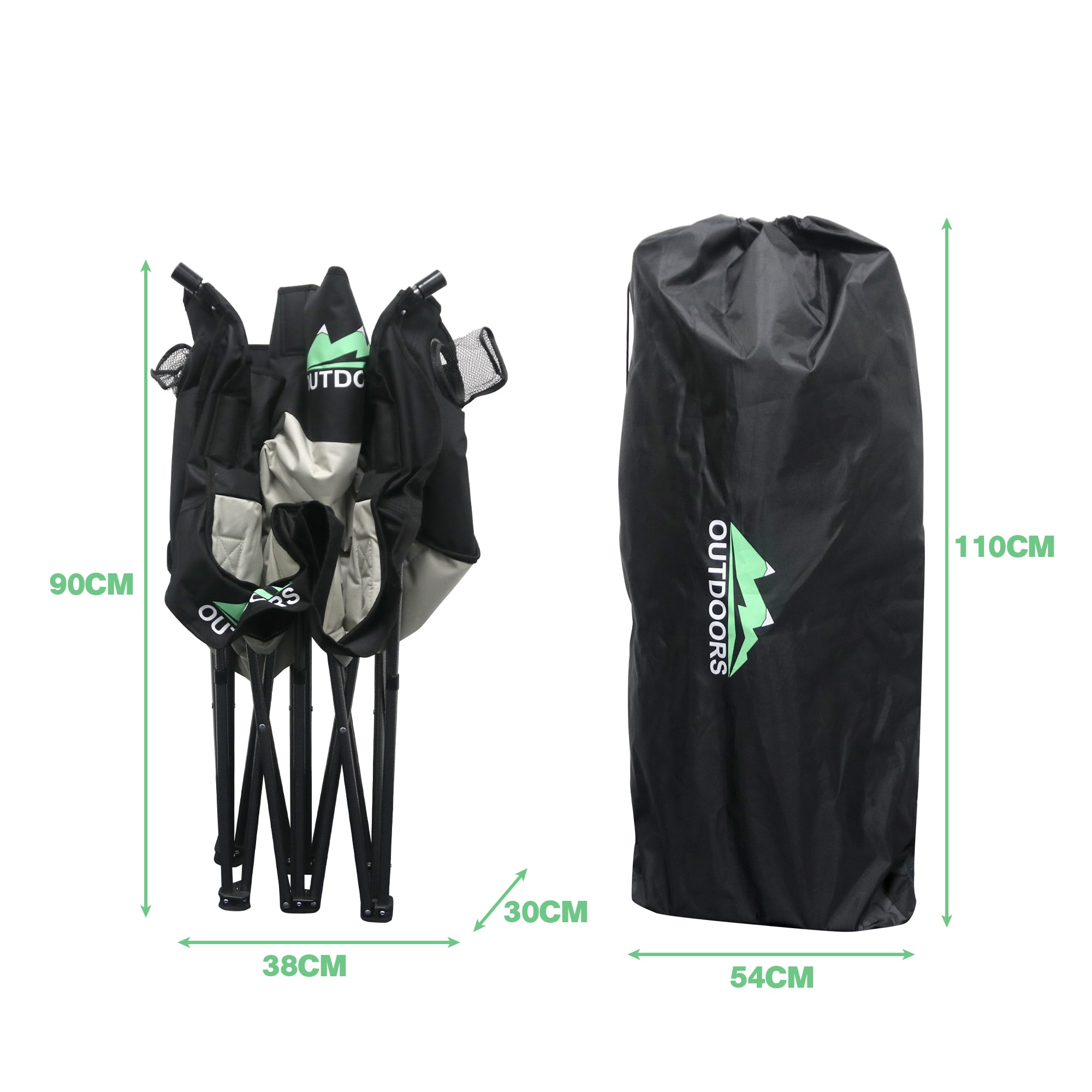 Double Foldable Portable Camping Chair - Image 5