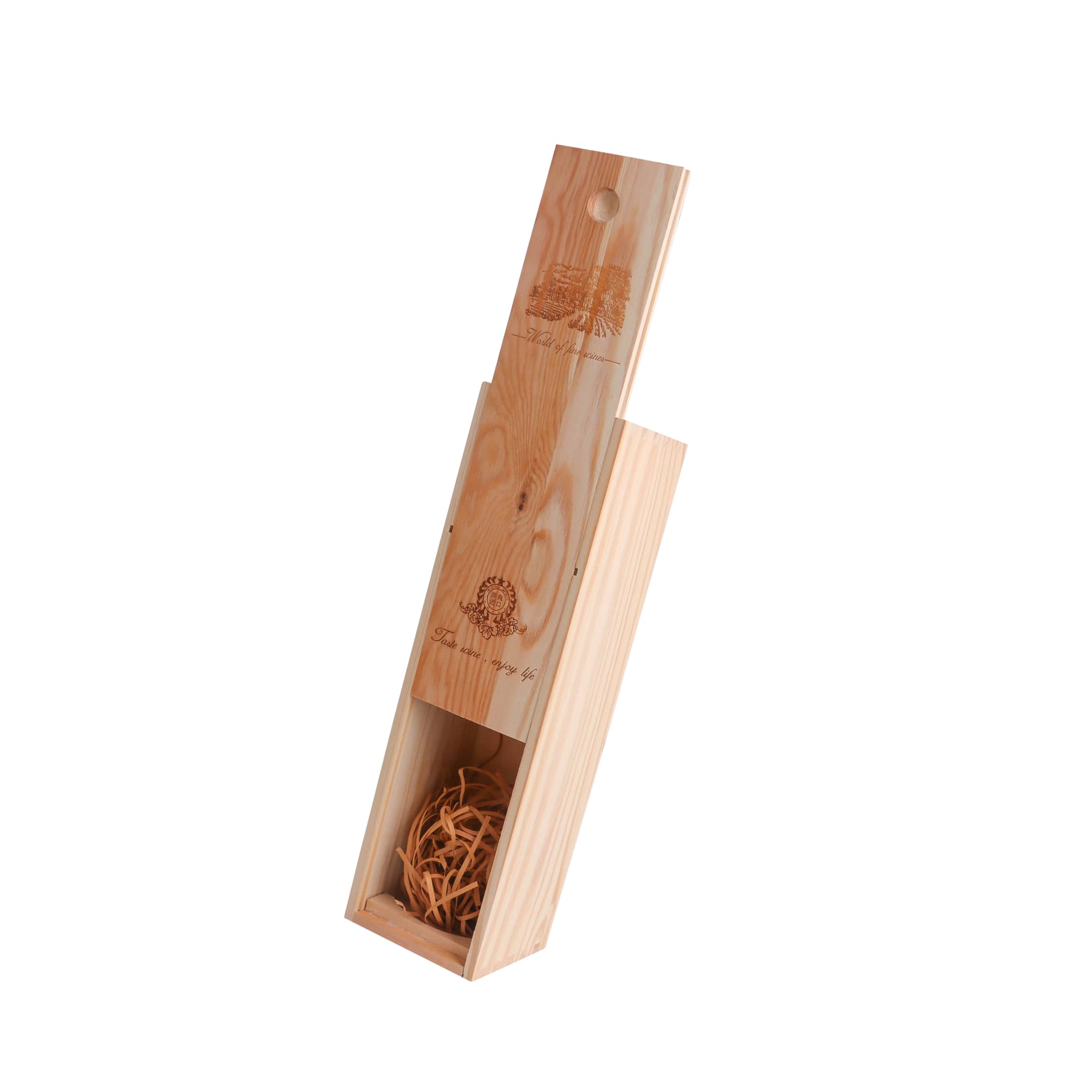 Alternative view of Single Bottle Wooden Wine Box