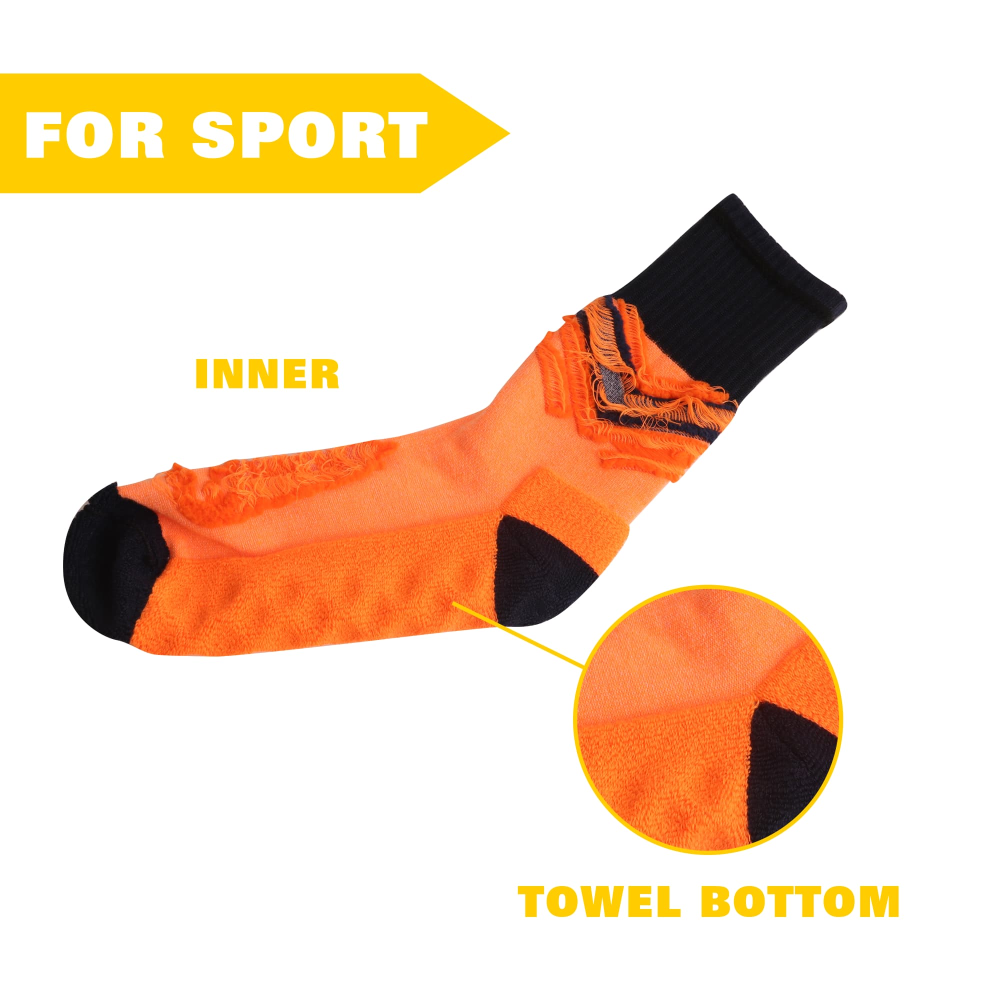 Crew Gripper Football Socks - With Towel Bottom - PCH576 Image
