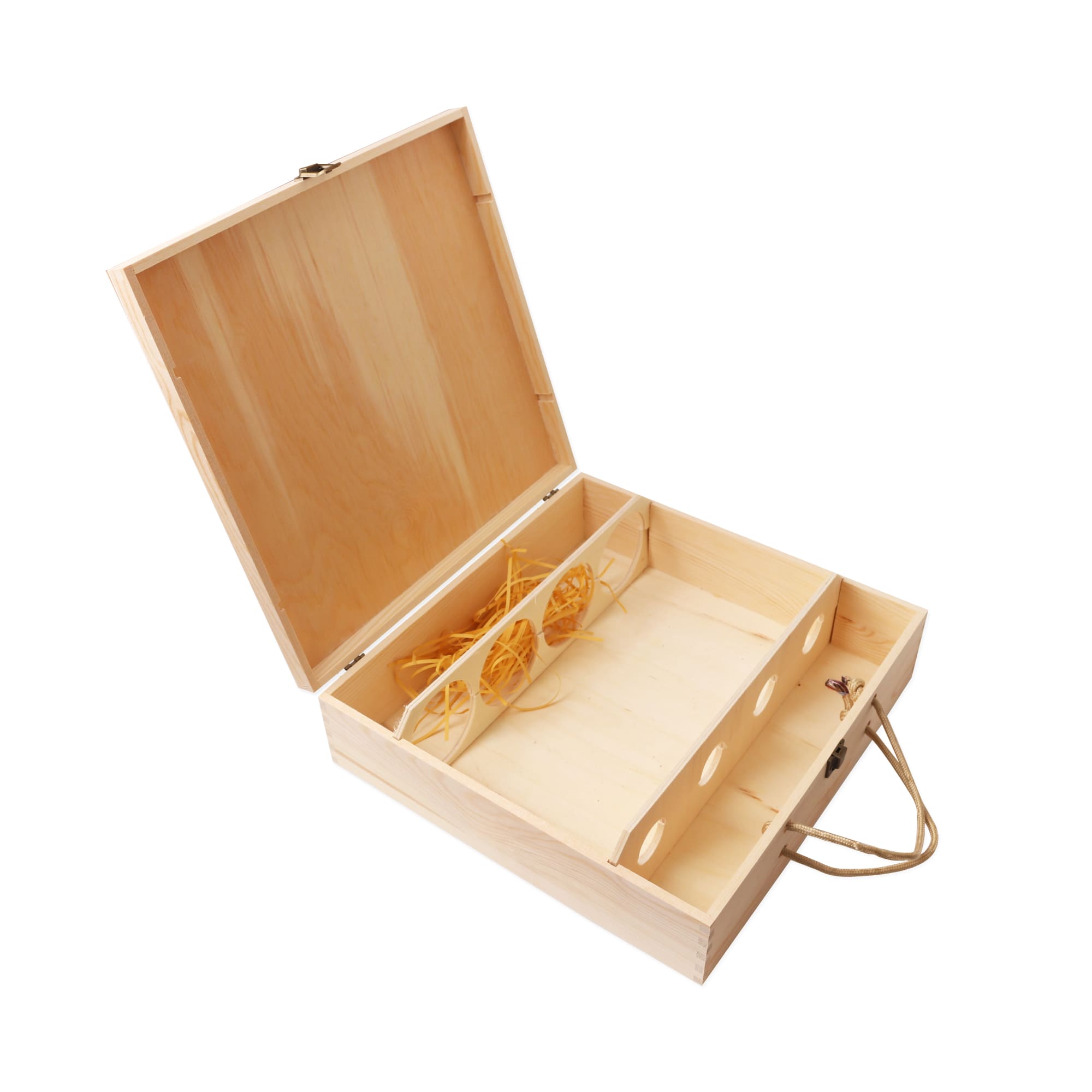 Four Bottles Vintage Wine Wooden Box - PCPB575 Image 