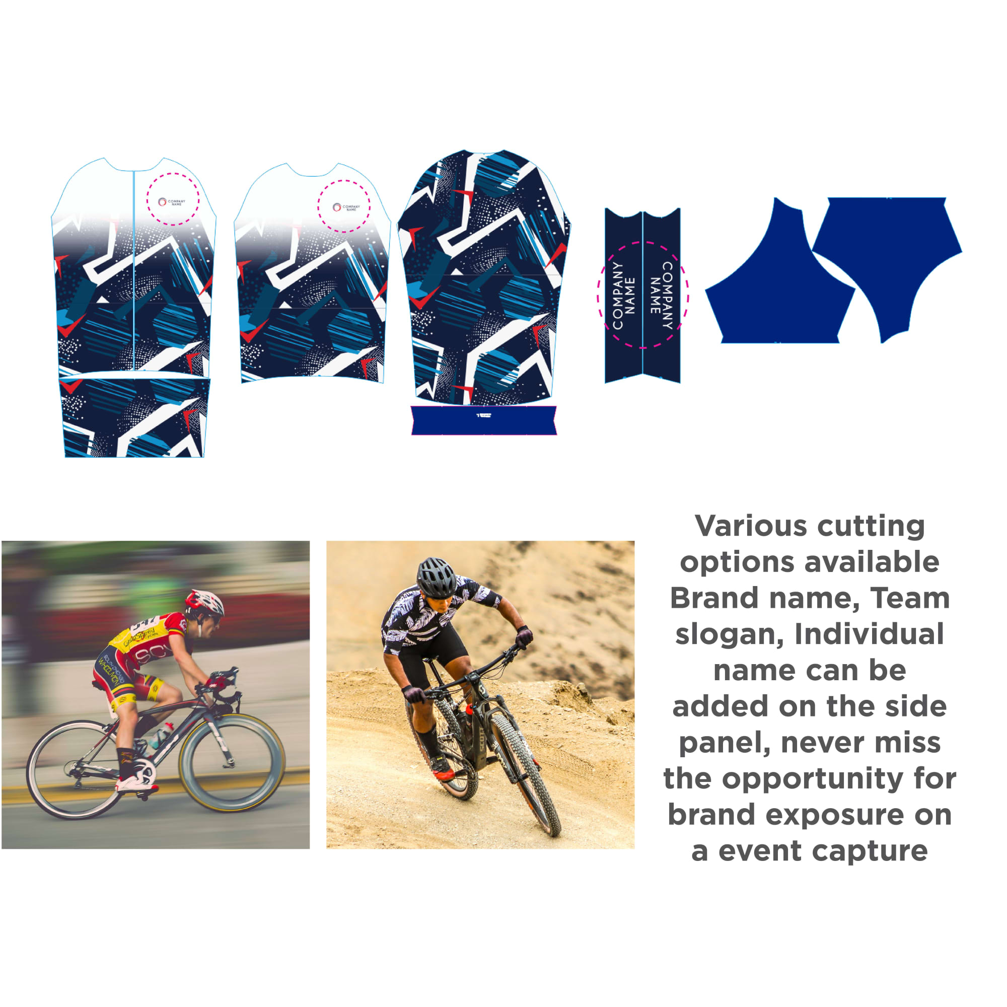 Unisex Sublimated Stand Collar Raglan Short Sleeves Cycling Jersey - PCC024 Image
