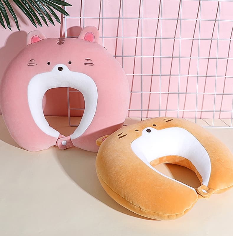 Tiger Shaped 2 In 1 Travel Pillow - PCTP006 Image 