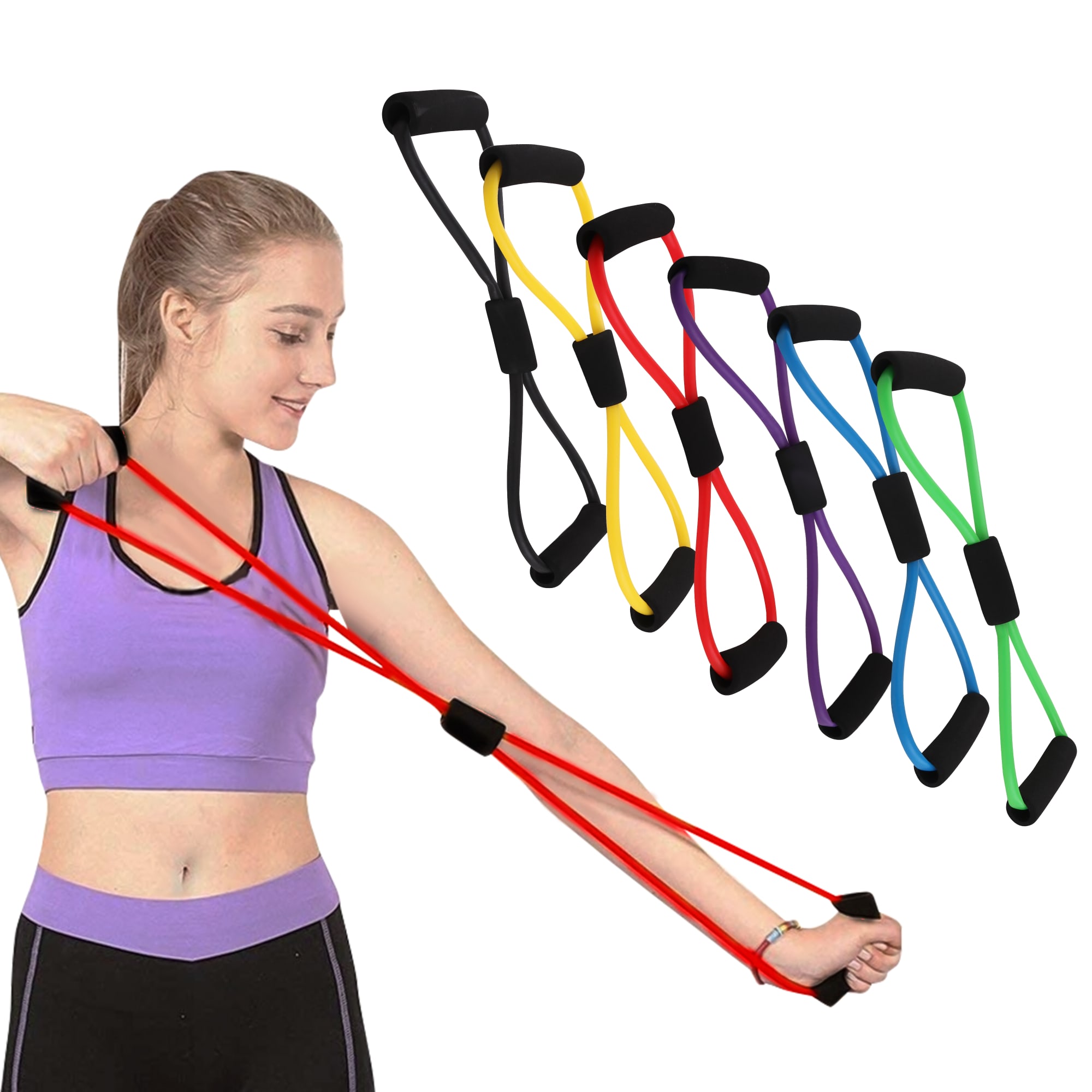 Figure 8 resistance band workout sale
