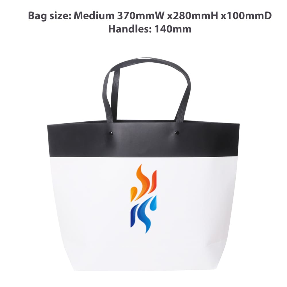 Medium Black&White Boutique Paper Bag(370 x 280 x 100mm) - PCPB141 Image
