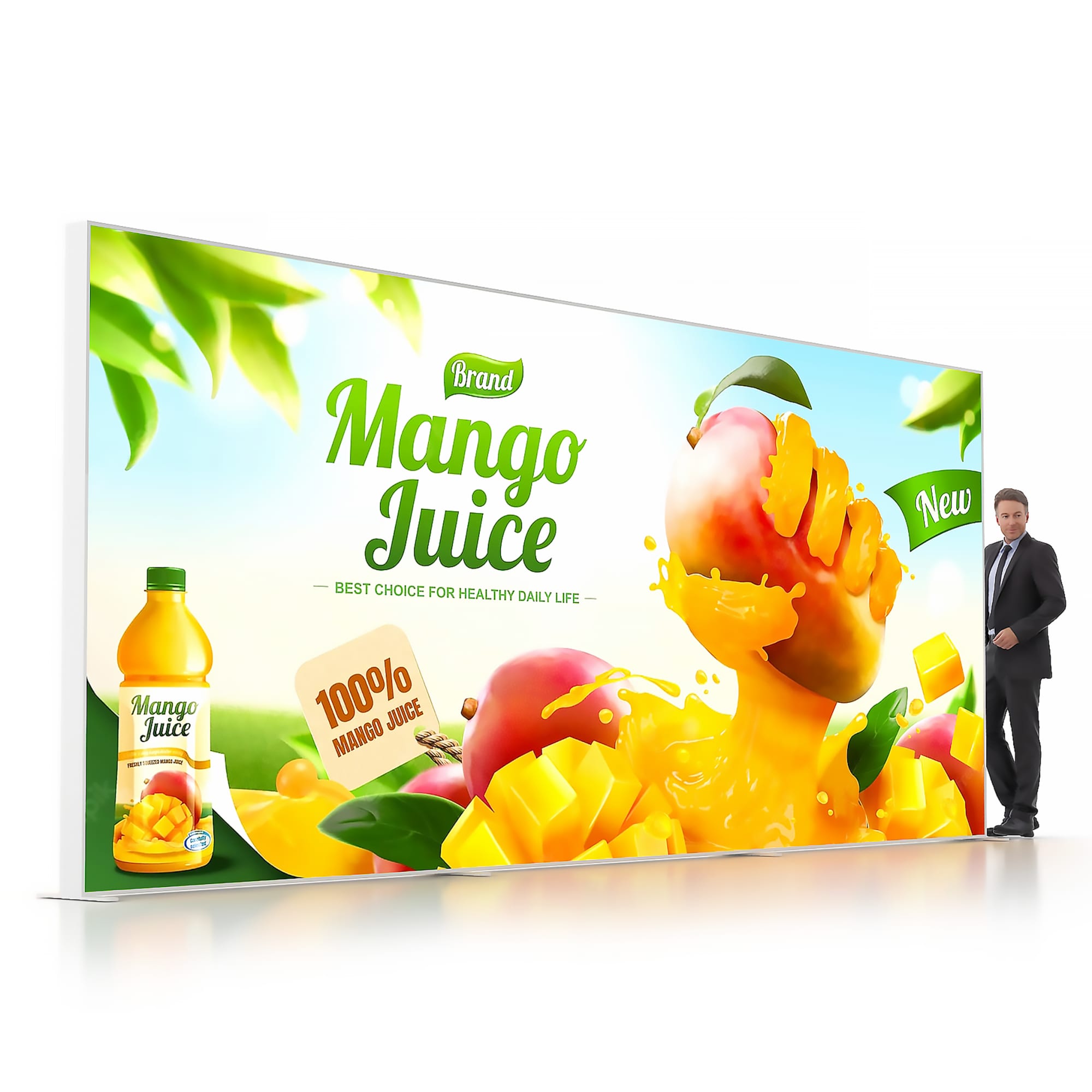 Alternative view of SEG Backlit LED Light Box Display (600 x 240cm)