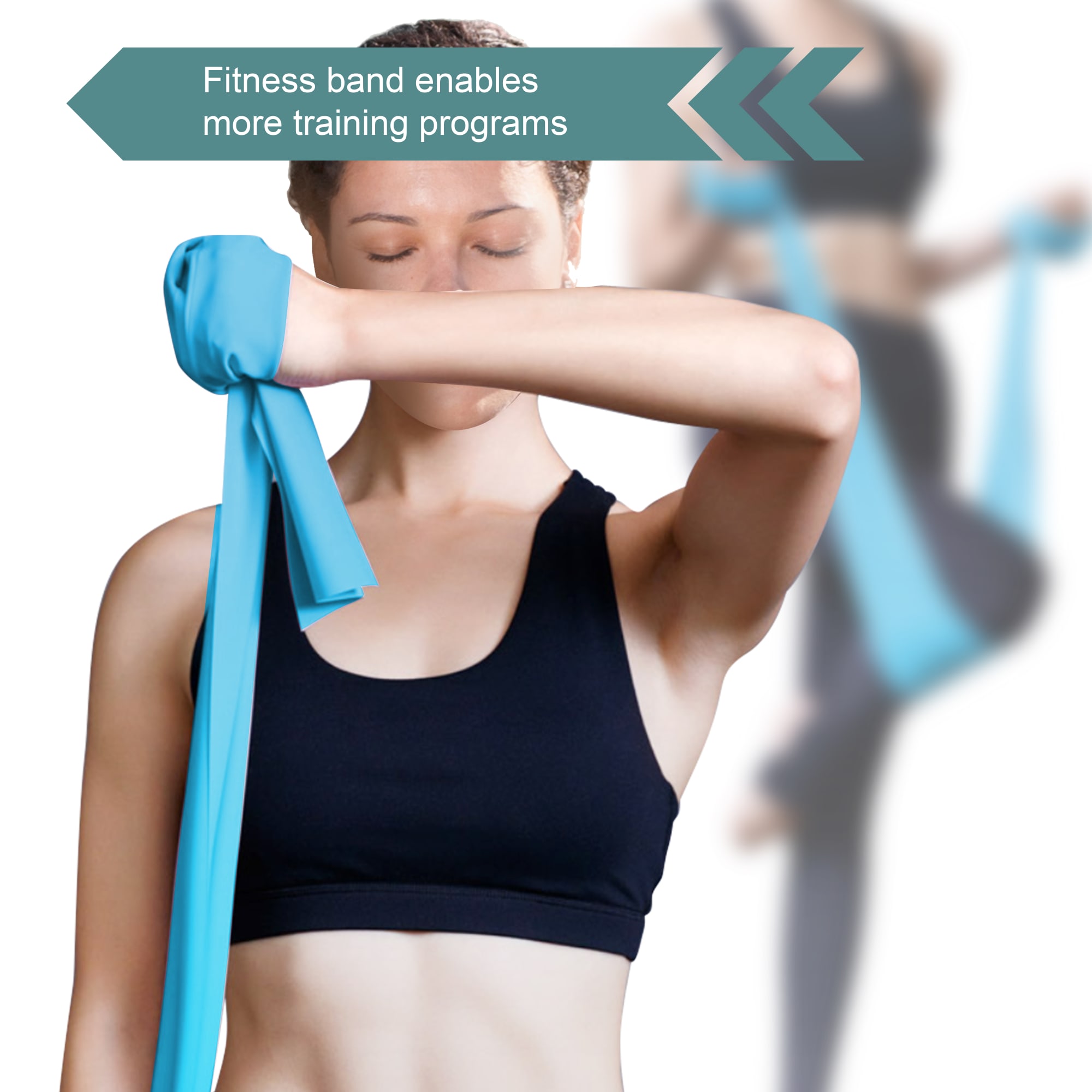 Latex Free TPE 1.5m Fitness Resistance Band - PCH052 Image 