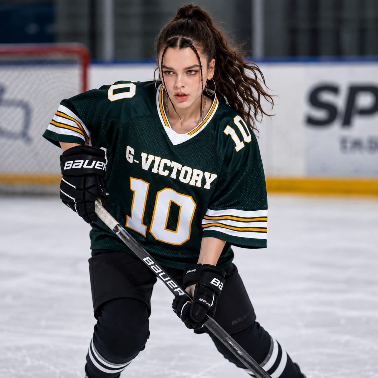 100% Polyester Unisex Sublimation Loose Retro V-Neck Hockey Jersey