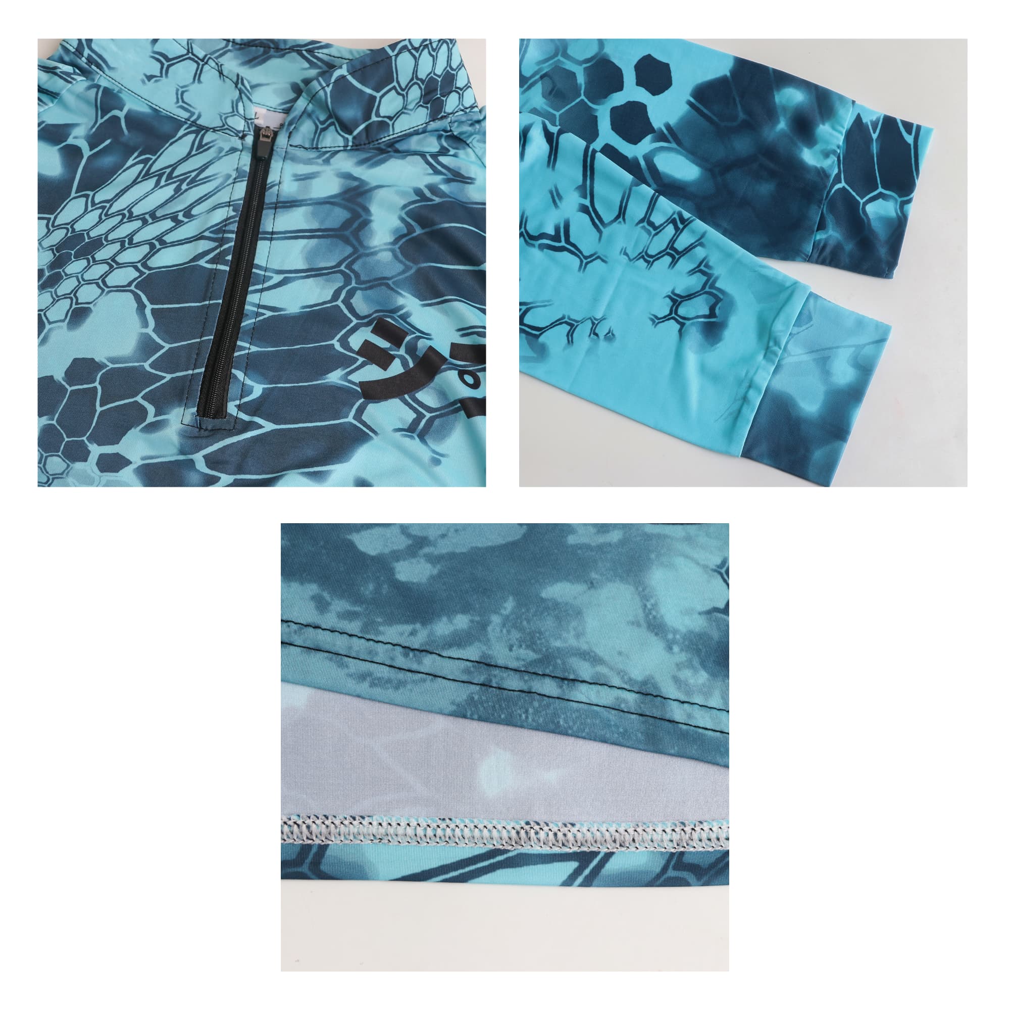 Men's Polyester Spandex Sublimated 1/4 Zip Fishing Pullover - PCC016 Image