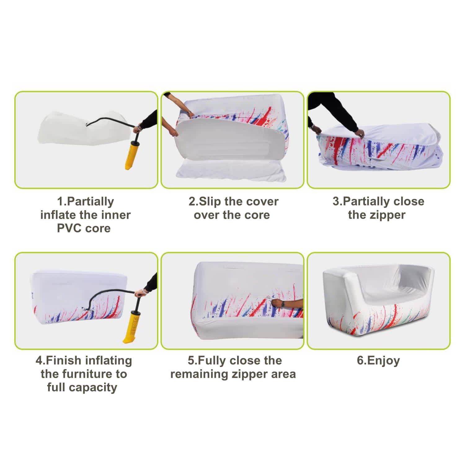 Inflatable Two-seat Sofa - POS467 Image 