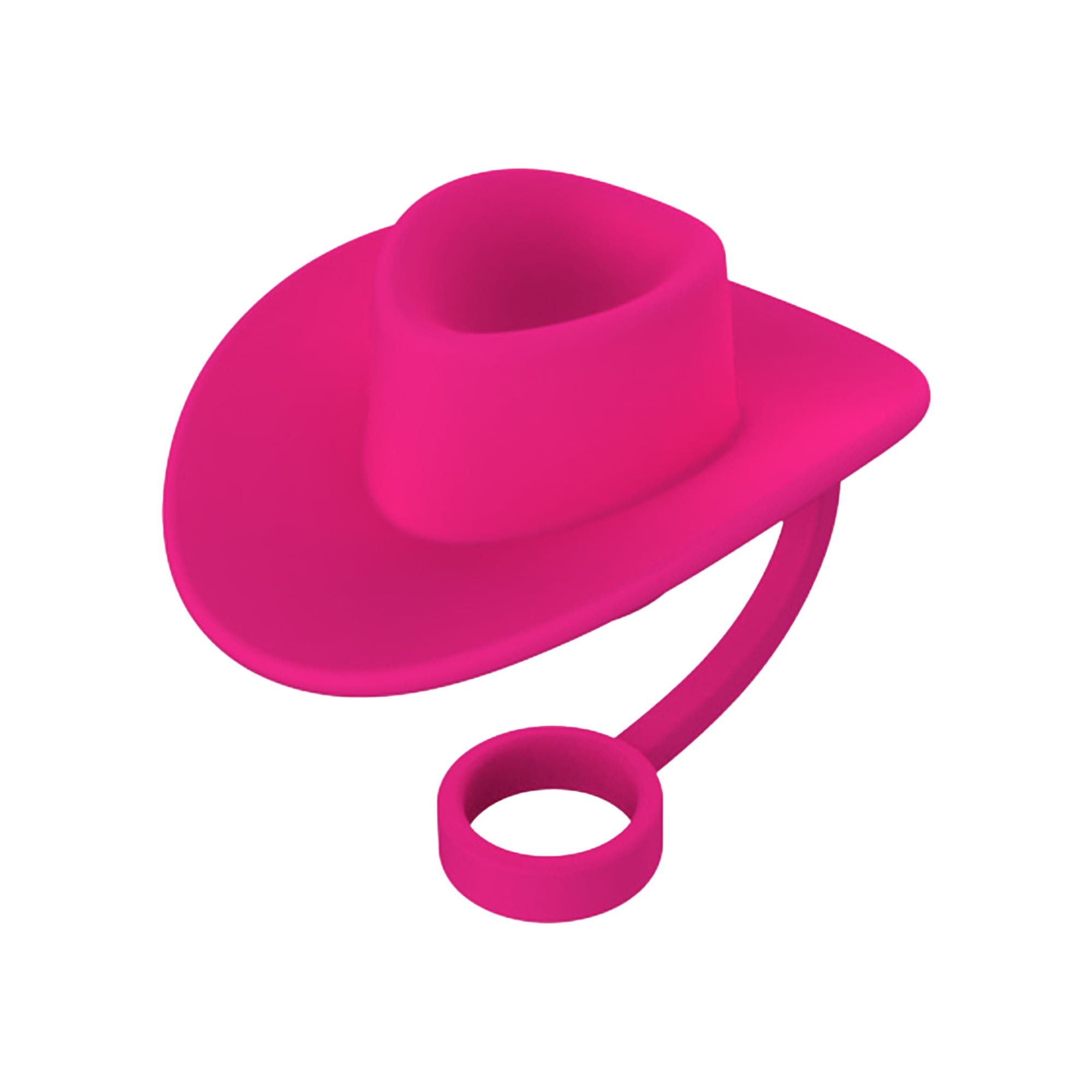Alternative view of Cowboy Hat Silicone Straw Cover