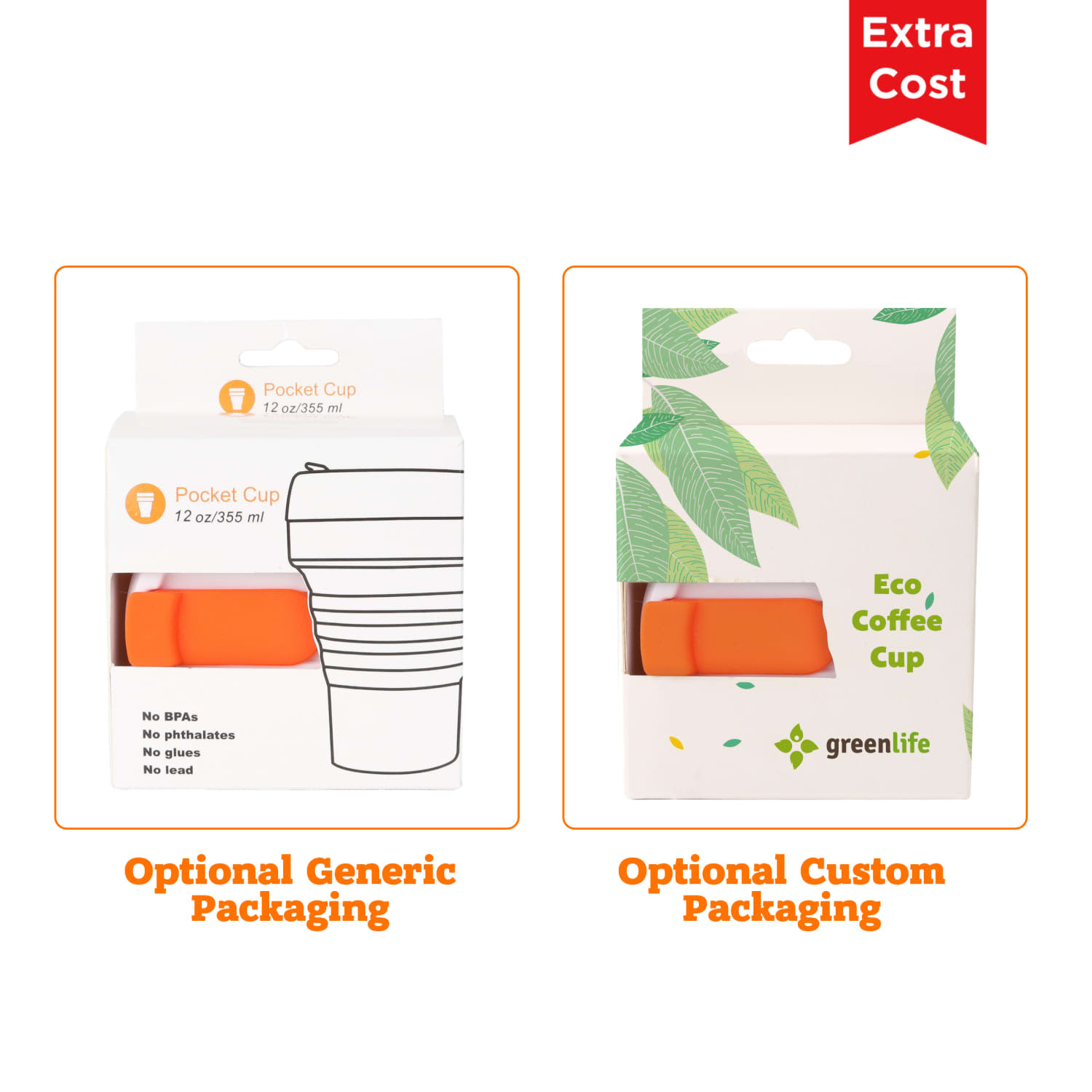355ml Collapsible Silicon Coffee Cup - PCD010 Image 