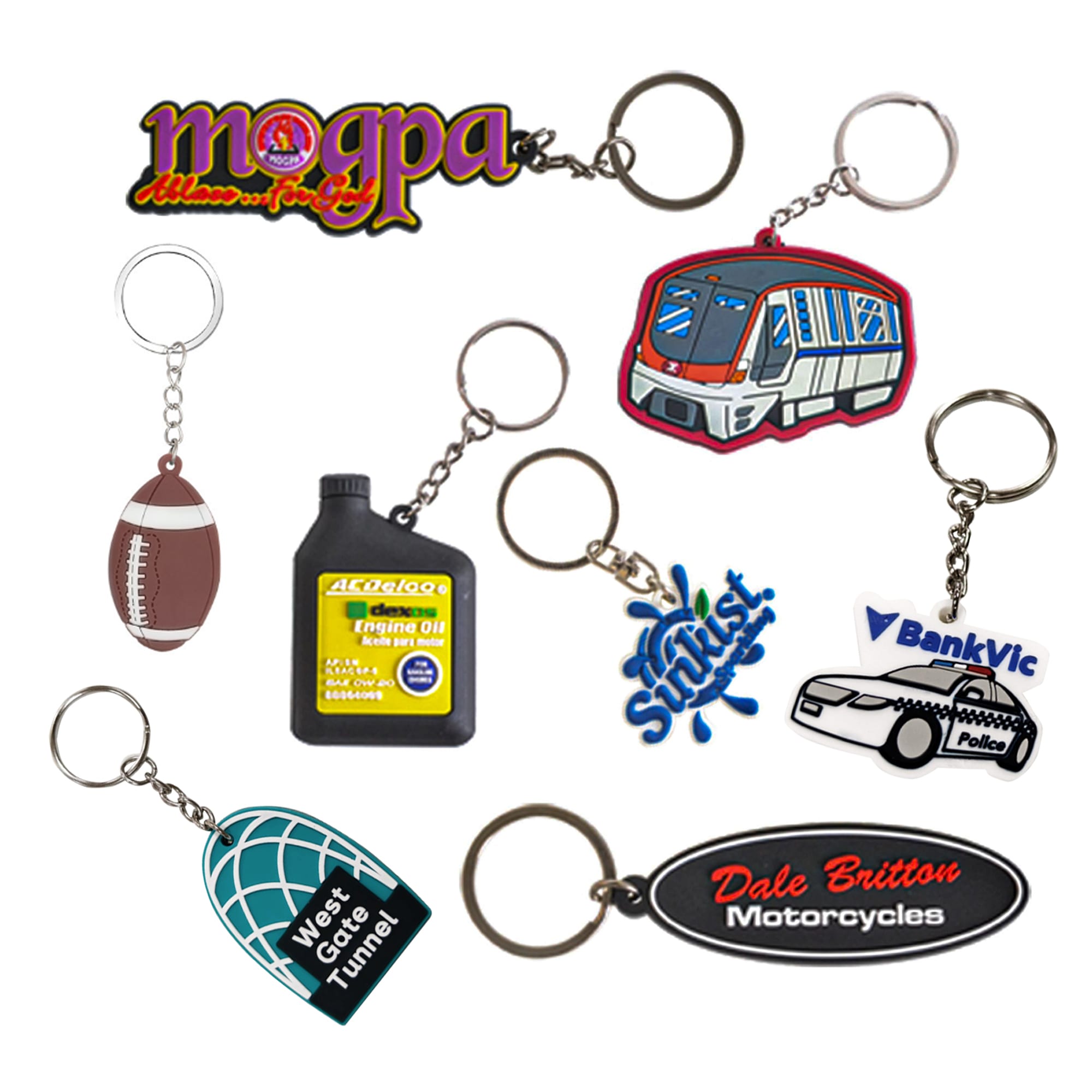 Custom Shape PVC Keyring