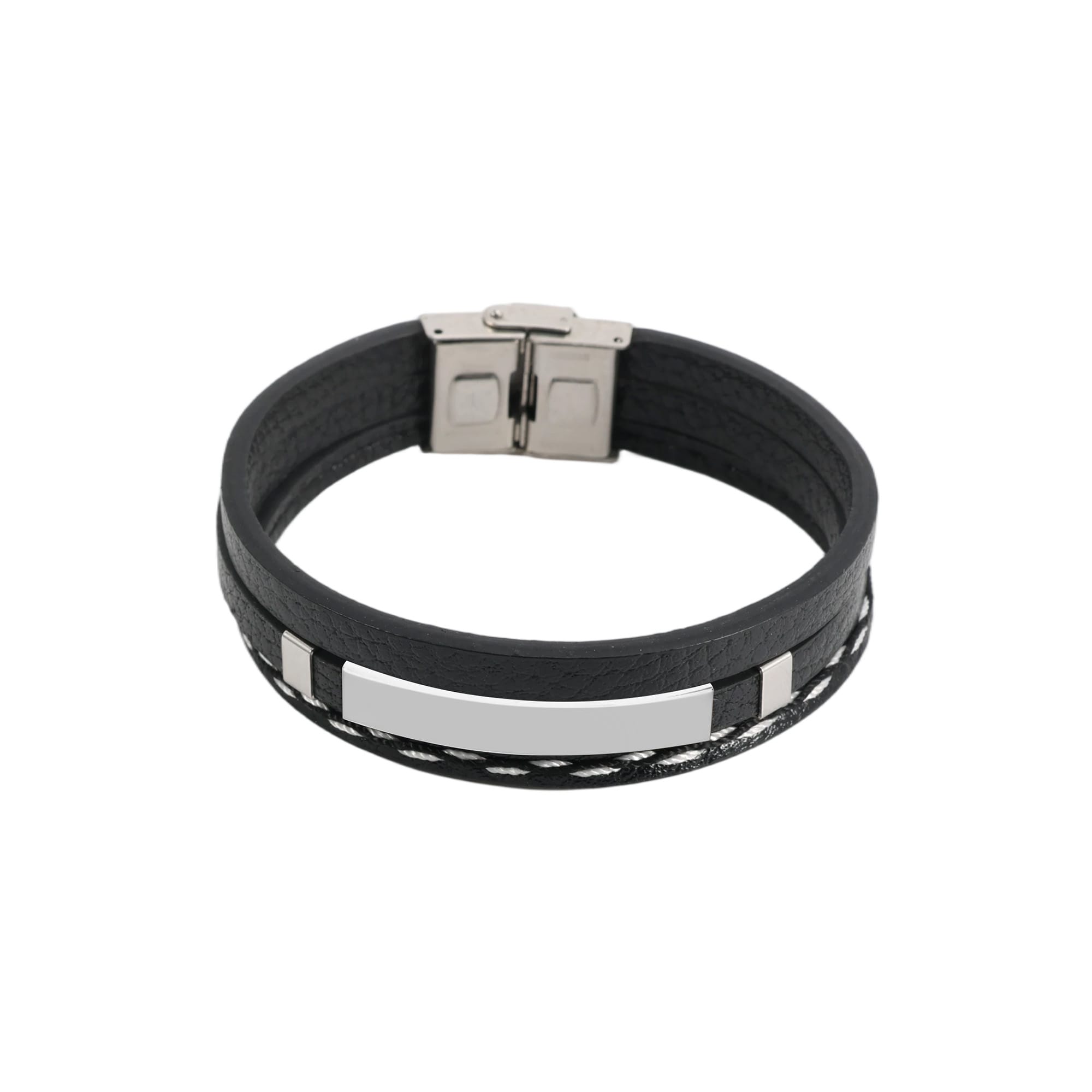 Alternative view of Multi-layer Braided Leather Bracelet